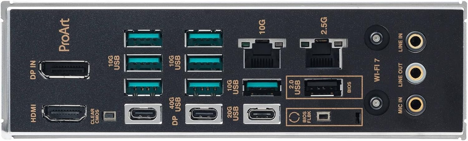 ASUS ProArt X870E-Creator WiFi Motherboard – AMD AM5, X870E Chipset, PCIe 5.0, USB4, Wi-Fi 7