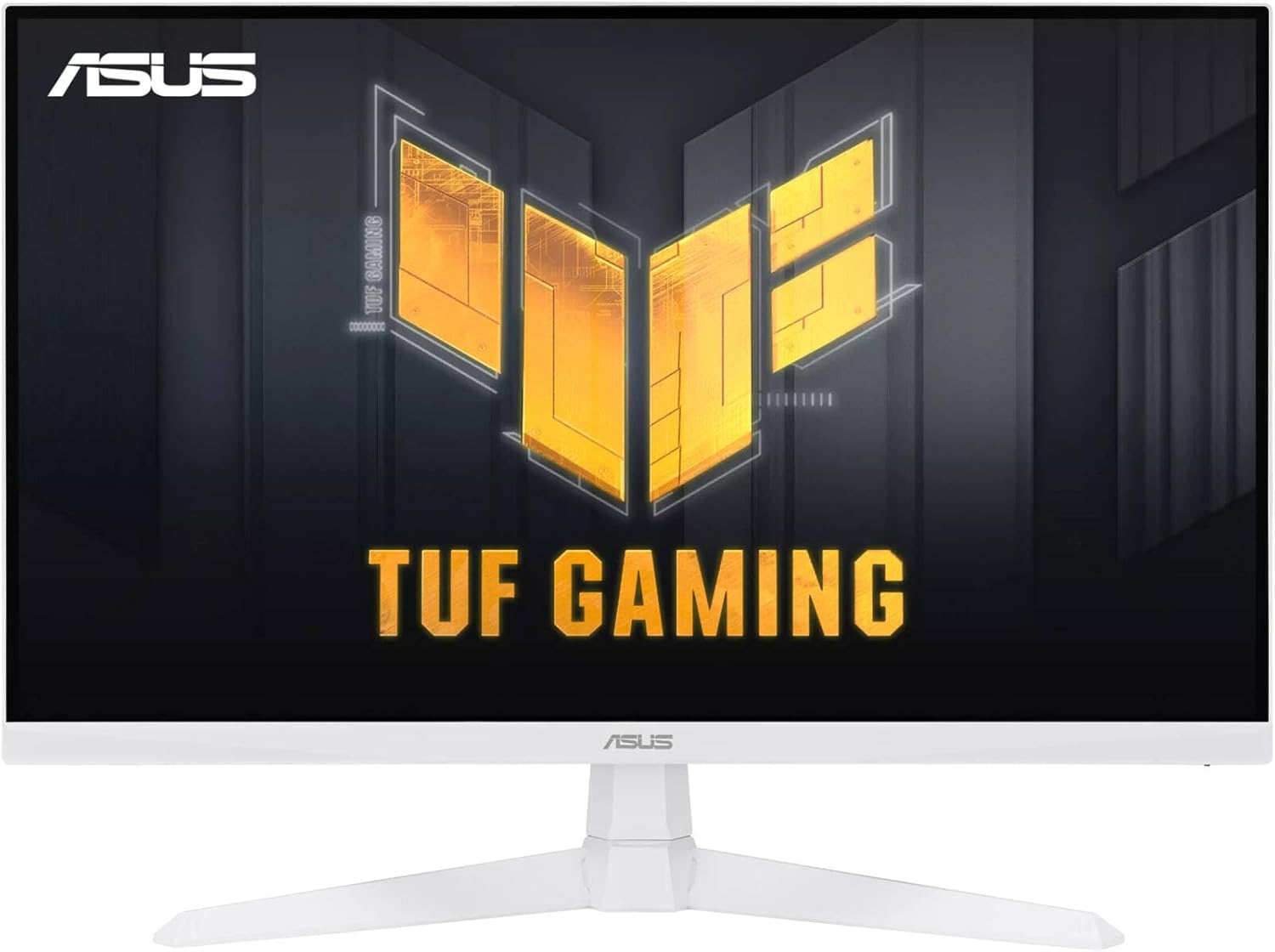ASUS VG249Q3A-W Gaming Monitor – 23.8", Full HD 1920x1080, 180Hz, 1ms Response, HDMI (x2) + DisplayPort, White