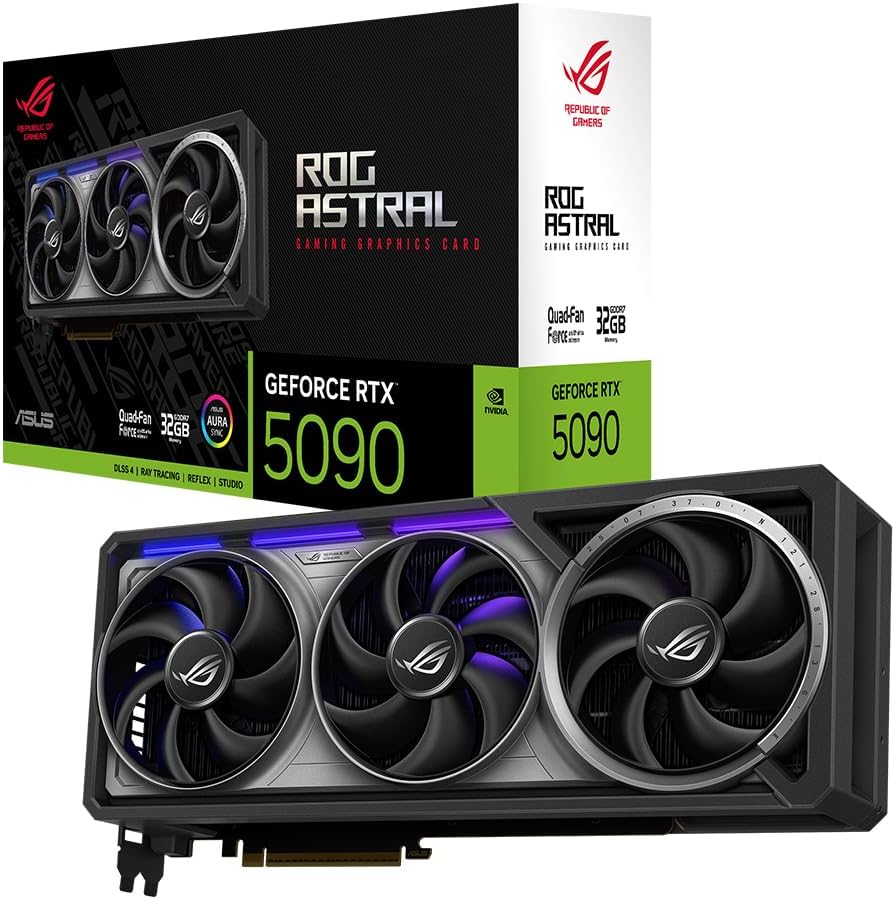 ROG-ASTRAL-RTX5090-32G-GAMING-AE – ASUS ROG Astral NVIDIA GeForce RTX 5090 Graphics Card with 32GB GDDR6X Memory