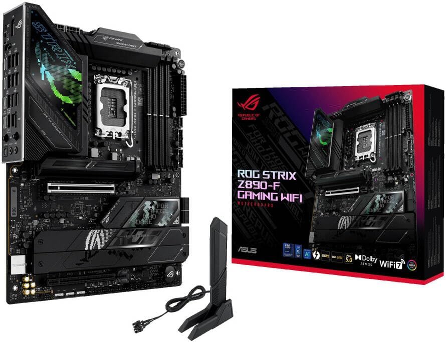 ASUS ROG Strix Z890-F Gaming WiFi Motherboard – LGA 1851 Socket, Z890 Chipset, USB 3.2 Gen 2, ATX