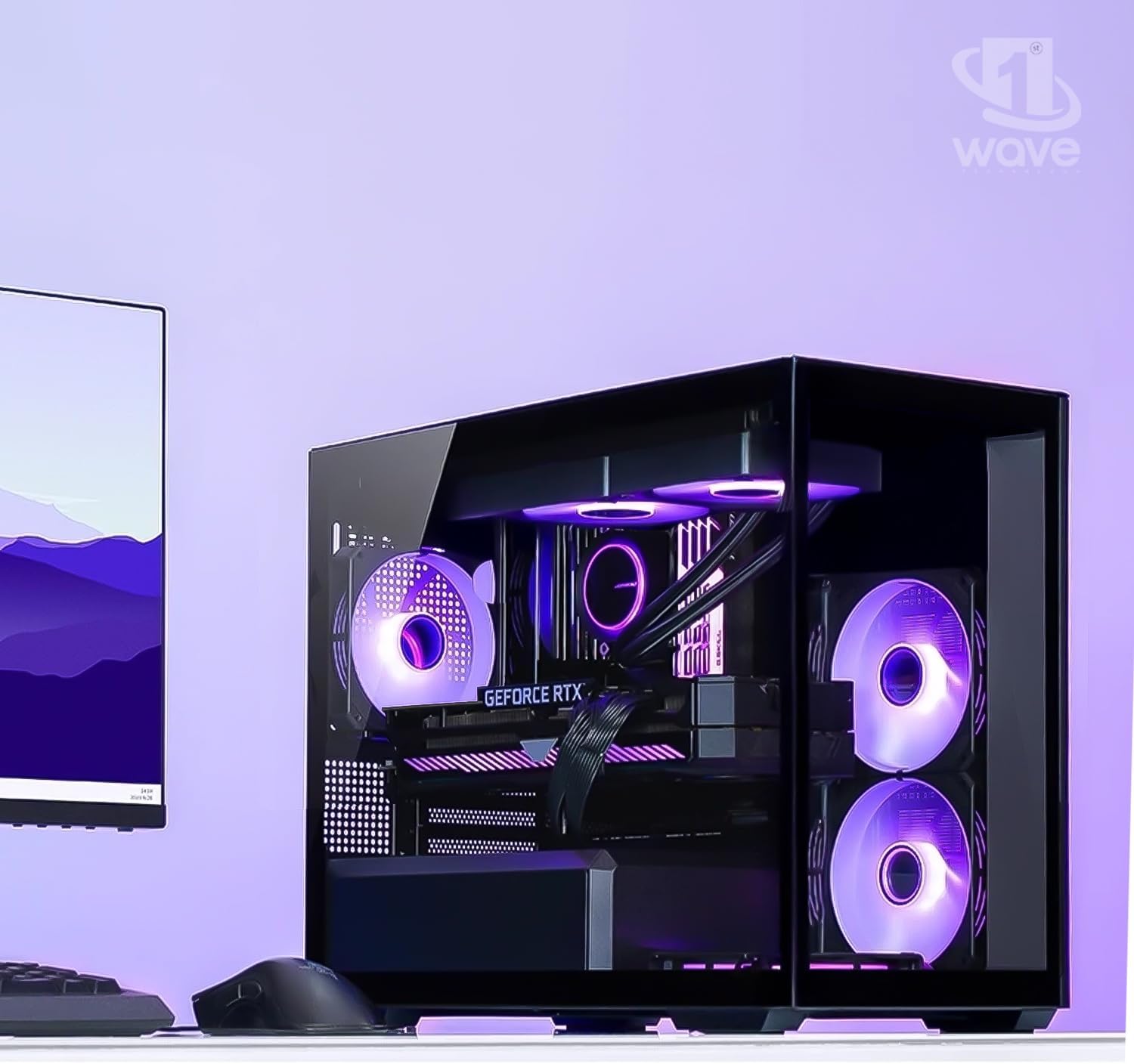 First Wave HyperBox Gaming PC – Intel Core i7-13700KF, 8GB RTX 5060 Graphics, 16GB DDR5 RGB RAM, 2TB SSD (1TB NVMe + 1TB SATA), WiFi, ARGB Sync Intelligent Cooling – High-Performance Gaming Desktop