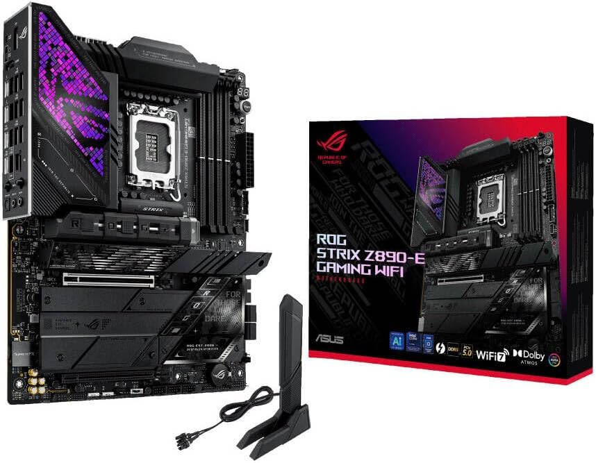 ASUS ROG Strix Z890-E Gaming WiFi Motherboard – LGA 1851 Socket, Z890 Chipset, Thunderbolt 4, ATX