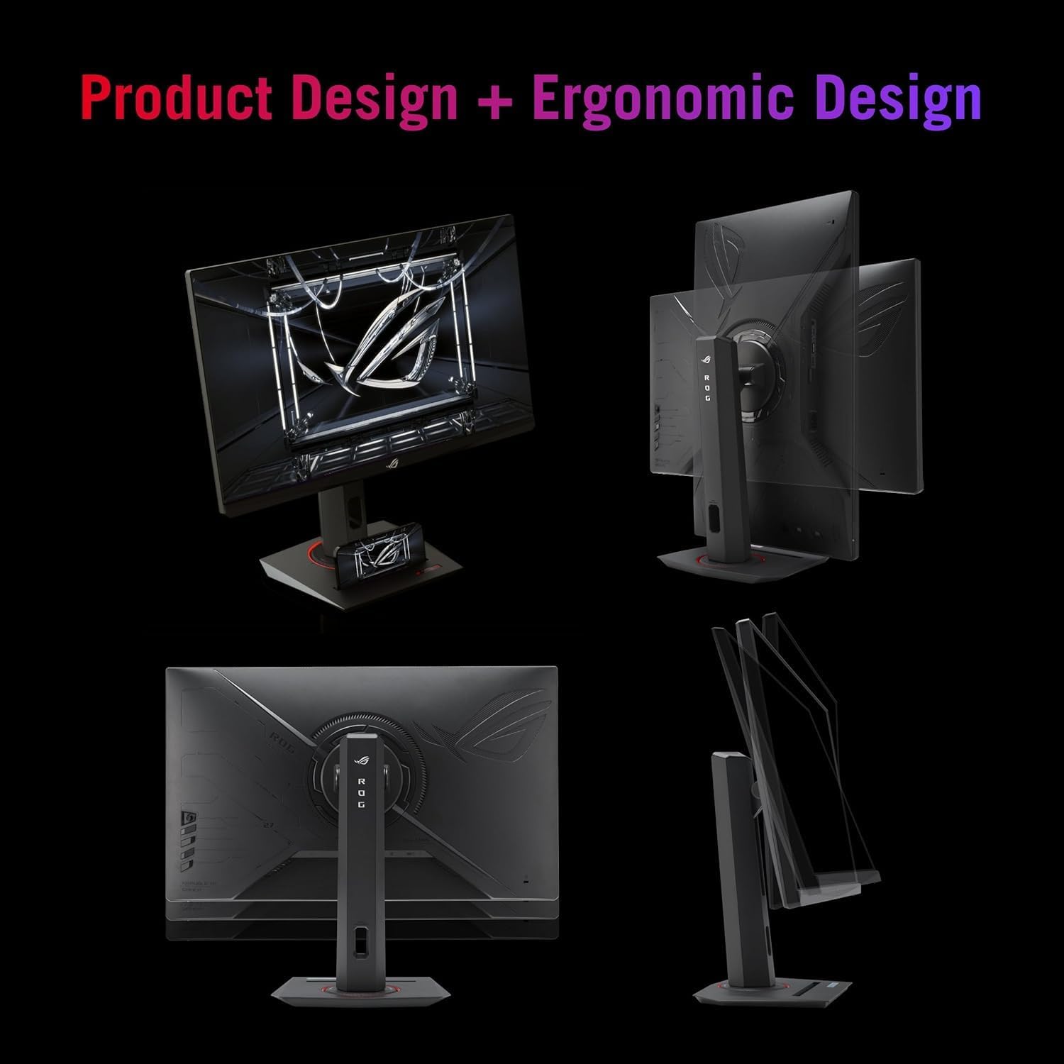 ASUS ROG Strix XG27ACS Gaming Monitor – 27", 2560x1440 QHD, 180Hz, 1ms Response, DisplayPort + HDMI + USB-C, Black