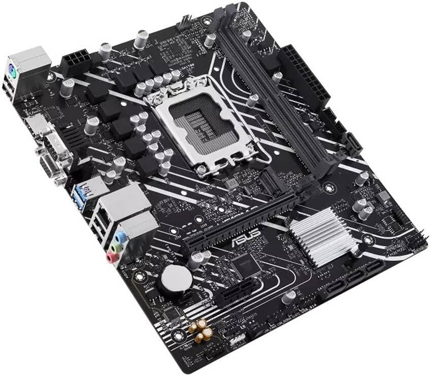 ASUS Prime H610M-D Motherboard – LGA1700, Intel H610 Chipset, DDR5, USB 3.2 Gen 1, M.2, Micro-ATX
