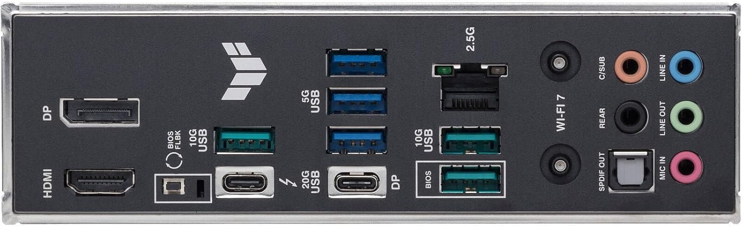 ASUS TUF Gaming Z890-Plus WiFi Motherboard – LGA1851 Socket, Z890 Chipset, PCIe 5.0, WiFi 7