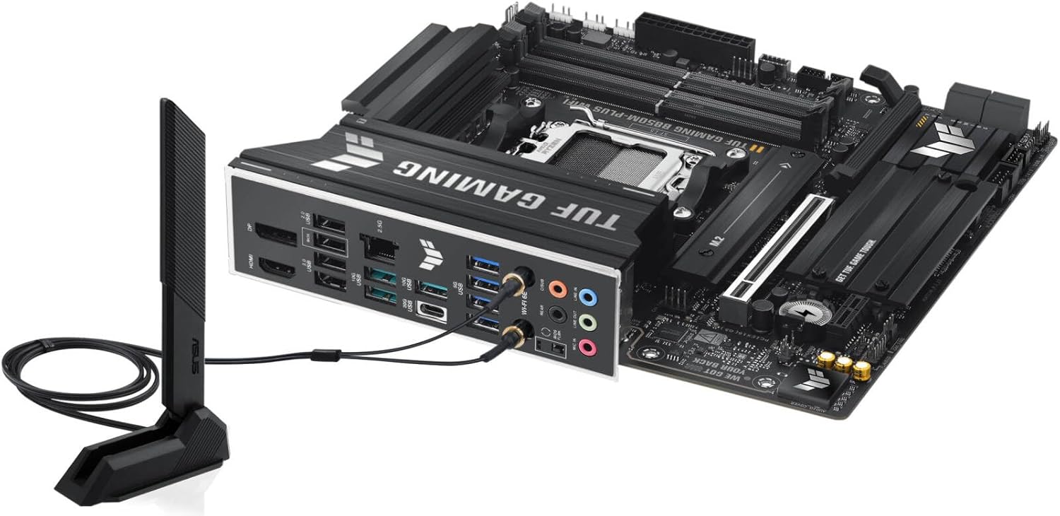 ASUS TUF Gaming B850M-PLUS Motherboard – AM5 Socket, B850 Chipset, USB 20G, Aura Sync RGB