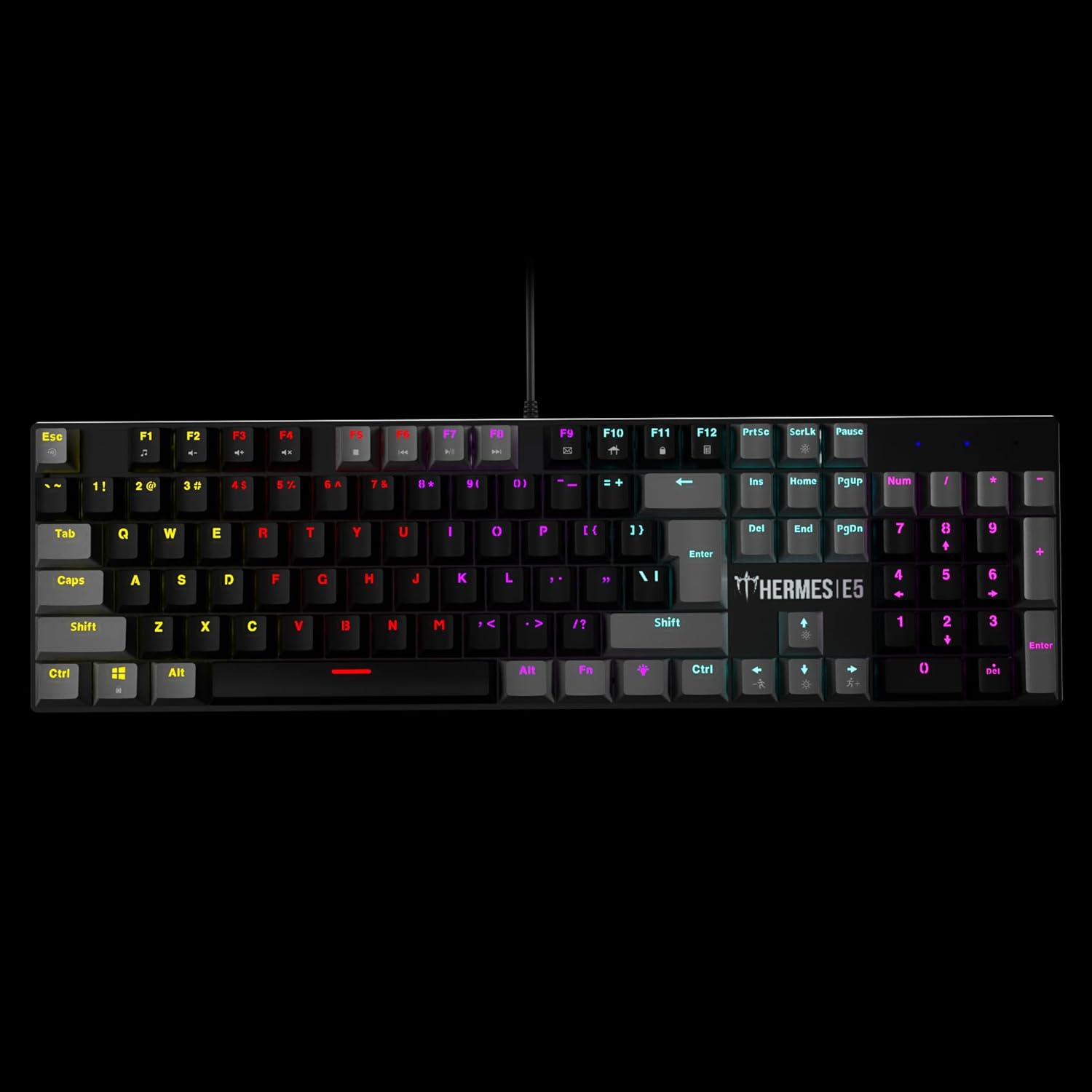 GAMDIAS Hermes E5 2-In-1 Wired Combo – Membrane Gaming Keyboard & Gaming Mouse, RGB Backlit, Ergonomic Design, Anti-Ghosting, PC Gaming Bundle
