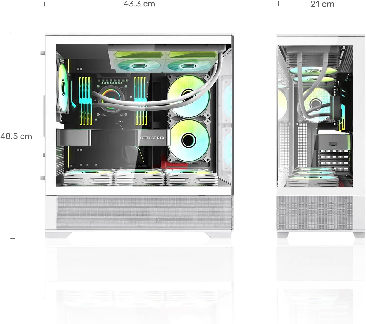 First Wave ArcticBoost Gaming PC – Intel Core i5-13600KF, 8GB RTX 5060 Graphics, 16GB DDR5 RGB RAM, 2TB SSD (1TB NVMe + 1TB SATA), WiFi, Liquid Cooled, Win 11 Pro, 2Y Warranty – Performance Gaming PC