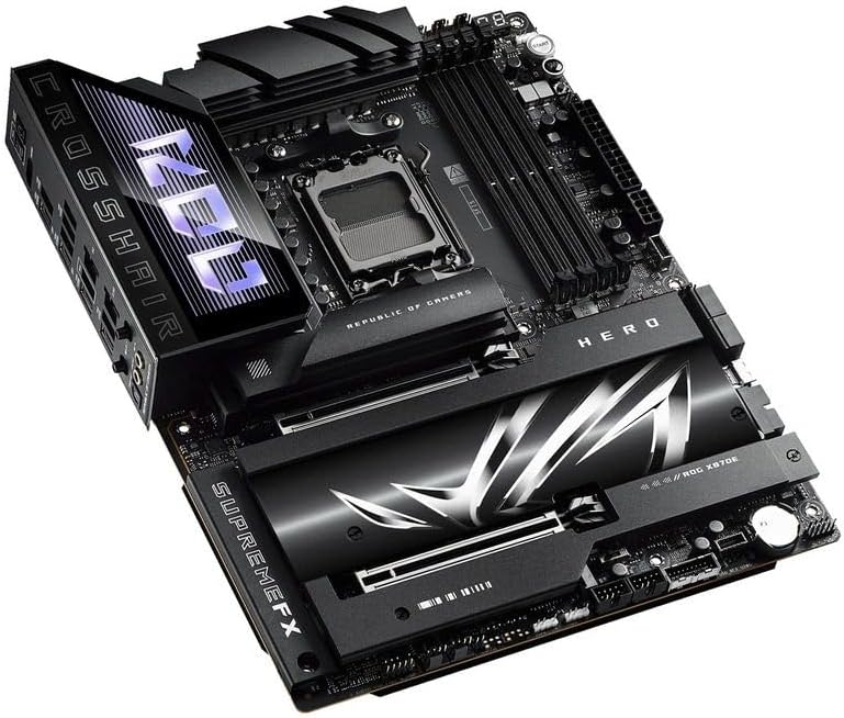 ASUS ROG Crosshair X870E Hero Gaming Motherboard – AMD AM5 Socket, X870E Chipset, PCIe 5.0, USB4, Wi-Fi 7