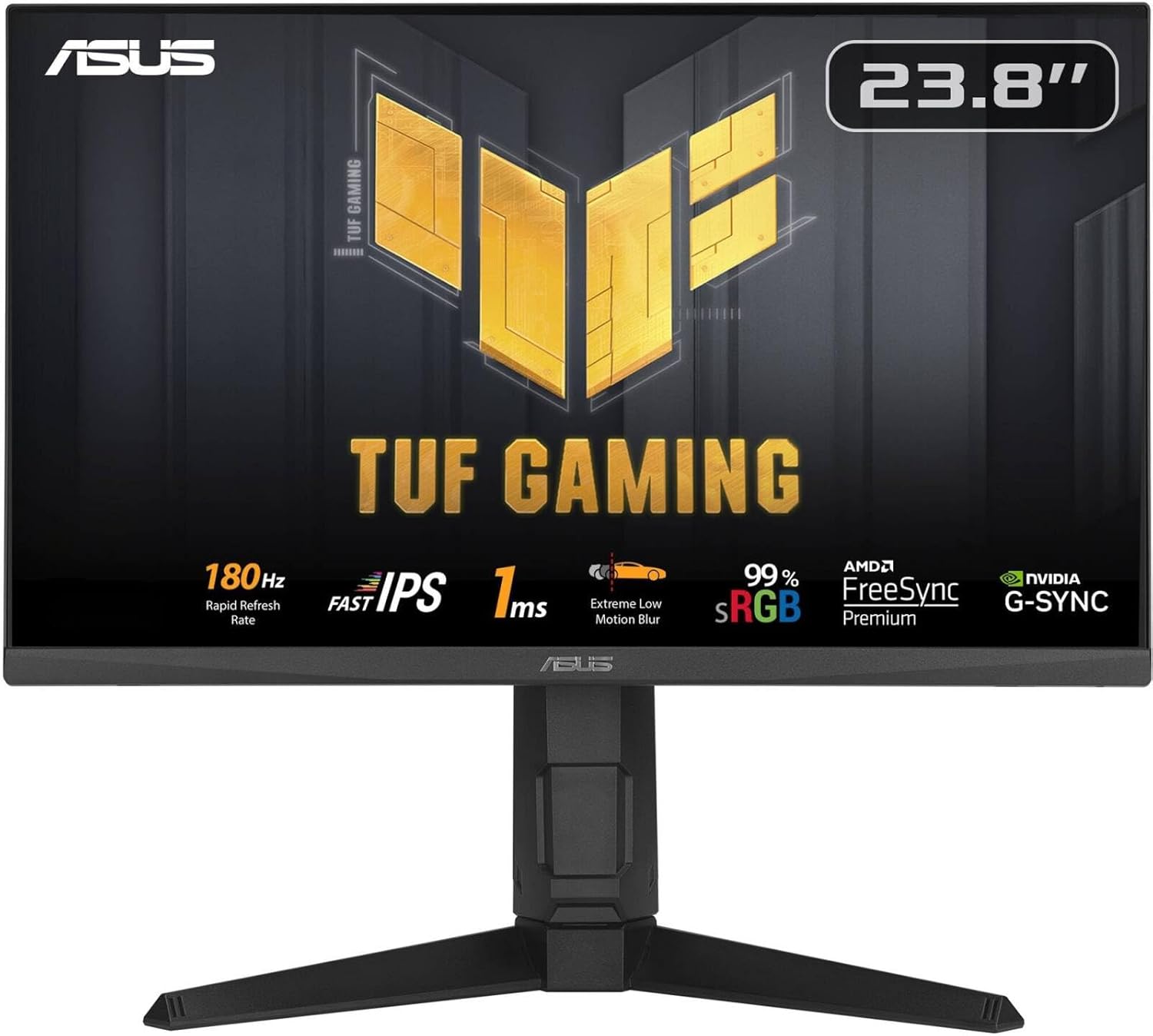 ASUS VG249QL3A Gaming Monitor – 23.8", Full HD 1920x1080, 1ms Response, HDMI (x2) + DisplayPort, Black