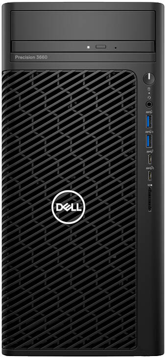 Dell Precision T3660 Tower Workstation PC, Intel Core i7-12700K, 8GB DDR5 RAM, 1TB HDD,ntel Integrated Graphics Card, Optical Mouse & MS116 K/B, Windows 10 Pro, Black | 3660W-I7-VPN-210-BCUR