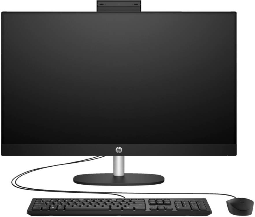 HP All-in-One 27" Inch FHD IPS Display, 13th Gen Intel Core i7 1355U, Iris X Graphics, 8 GB DDR4 RAM, 512 GB NVMe SSD, FreeDOS, Bundle PC, Jet Black | 27-cr0086nh | 91H75EA