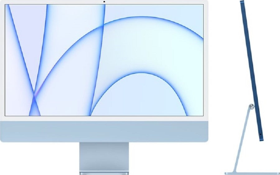 Apple iMac with 4.5K 24'' LED Retina All in One PC, M1 8-core, 8GB RAM, 512GB SSD, macOS, Gigabit Ethernet, English Keyboard, Blue | MGPL3B/A