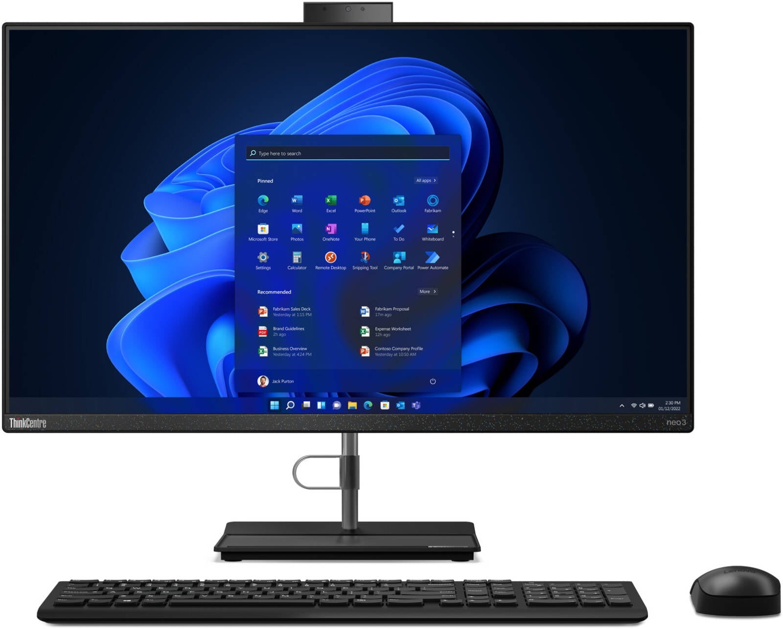 Lenovo ThinkCentre neo 30a 27 Gen 4 AIO PC, 27" FHD IPS Display, Intel Core i7-13620H, 8GB RAM, 512GB SSD, Intel UHD Graphics, USB Keyboard English & Mouse, FreeDOS, Raven Black | 12JU001JGP