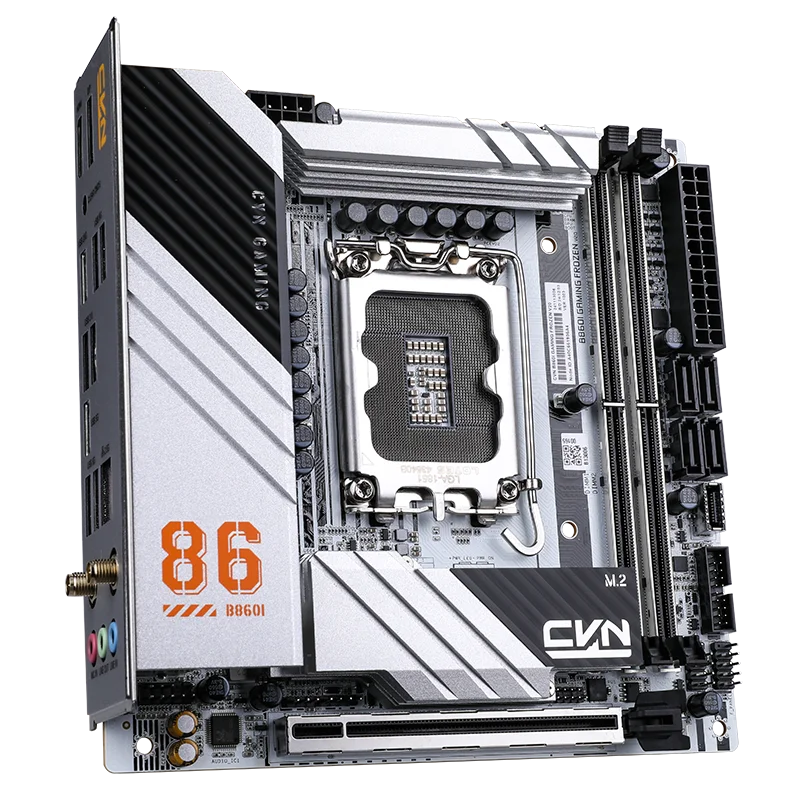 Colorful CVN B860I GAMING FROZEN V20 Mini-ITX Motherboard – Intel B860, LGA 1700, DDR5/DDR4, PCIe 5.0, M.2 Slots, WiFi 6, High-Performance Gaming Board, Frozen Design