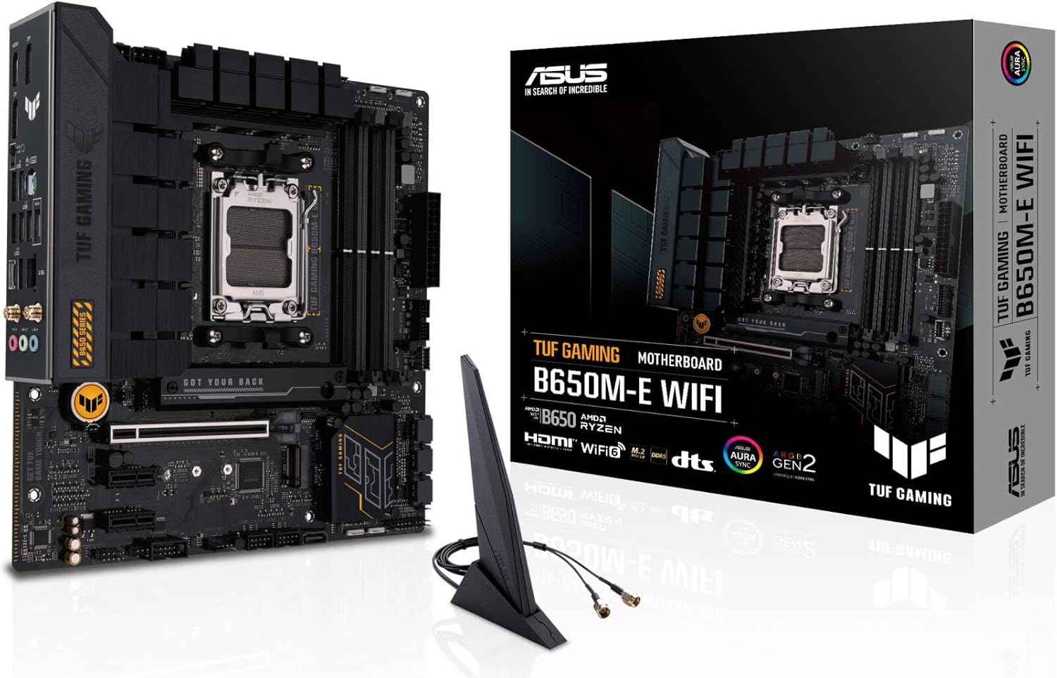 ASUS TUF Gaming B650M-E WiFi Motherboard – AMD AM5 Socket, B650 Chipset, USB 3.2 Gen 2, Micro-ATX