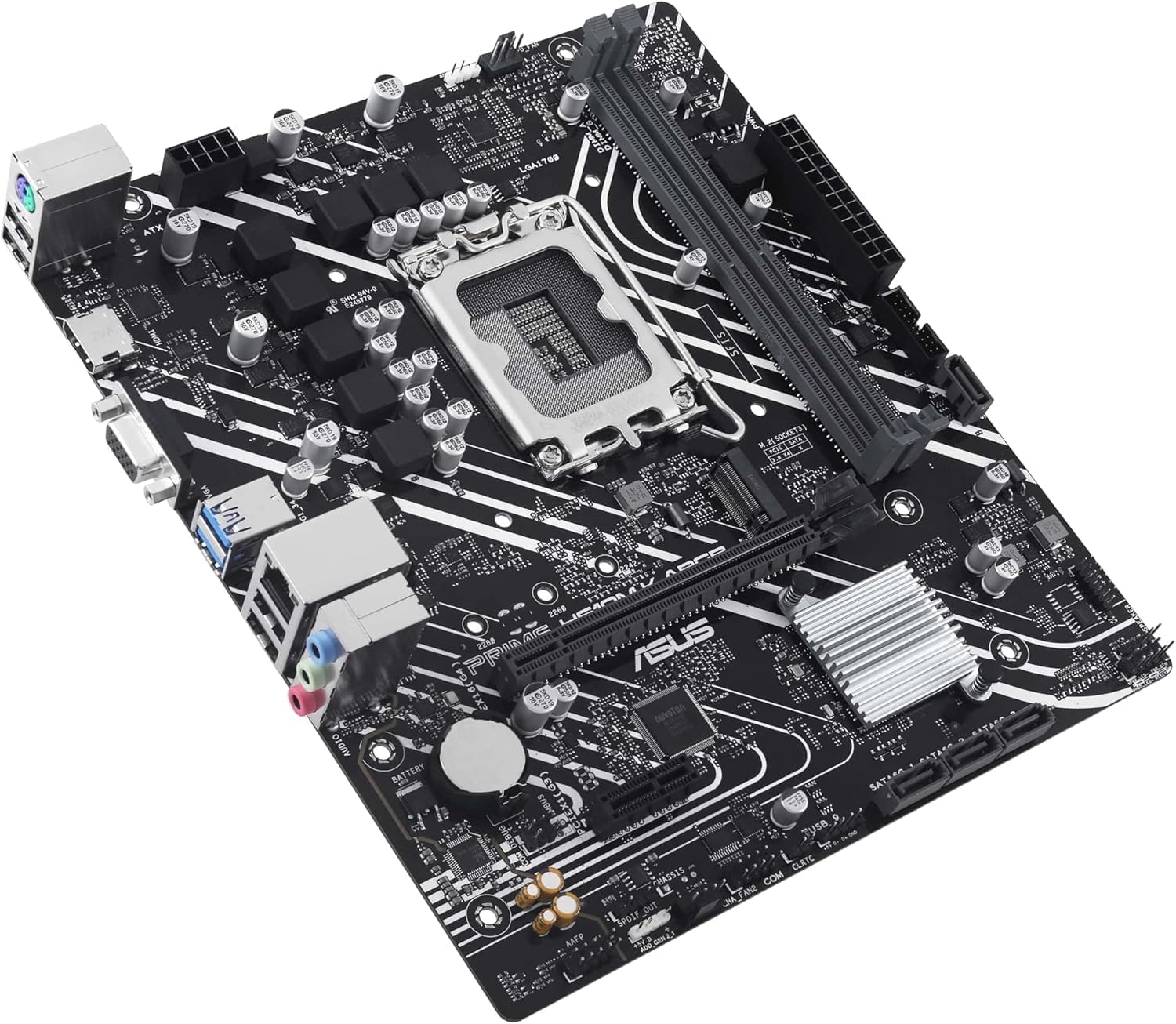 ASUS Prime H610M-K ARGB Motherboard – LGA1700, Intel H610 Chipset, USB 3.2 Gen 1, M.2, Aura Sync RGB, Micro-ATX