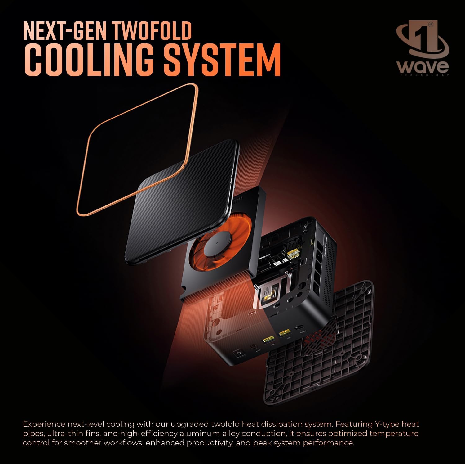 First Wave MicroStorm M7 Mini PC – Intel Core i7-13620H, 8GB RAM, 512GB SSD, Mini Desktop PC with USB-C, Triple 4K Display, Ethernet RJ45, WiFi 6, BT 5.2, VESA Monitor Mount, Perfect for Office & Home