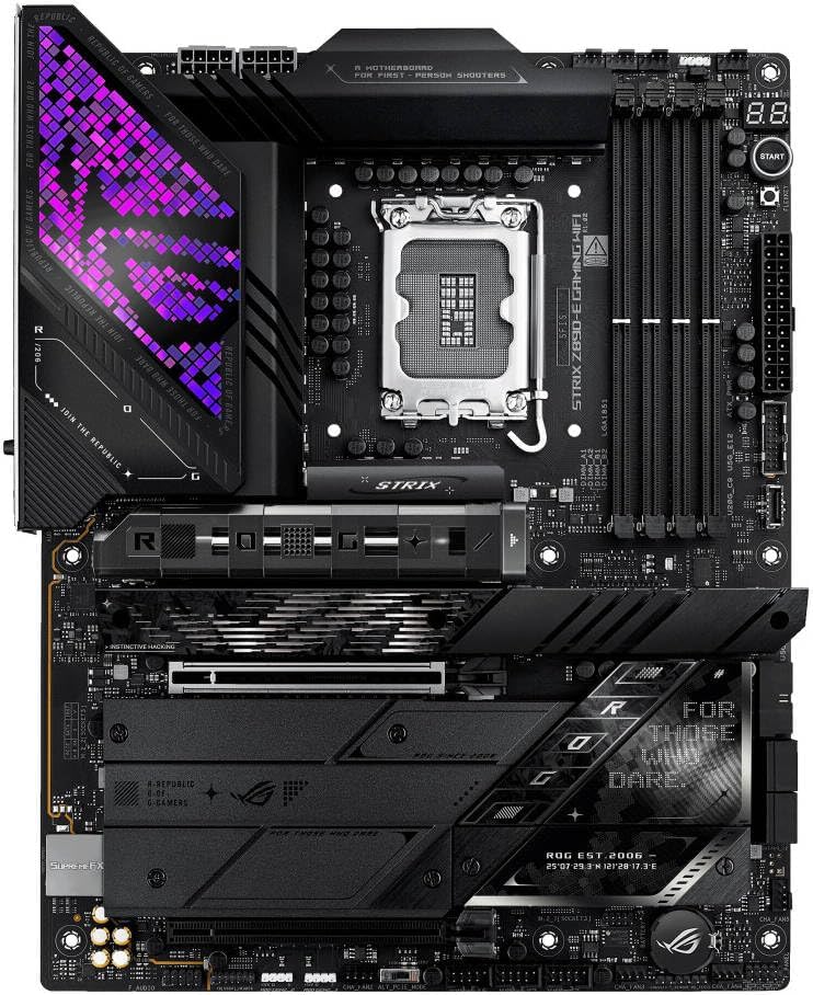 ASUS ROG Strix Z890-E Gaming WiFi Motherboard – LGA 1851 Socket, Z890 Chipset, Thunderbolt 4, ATX