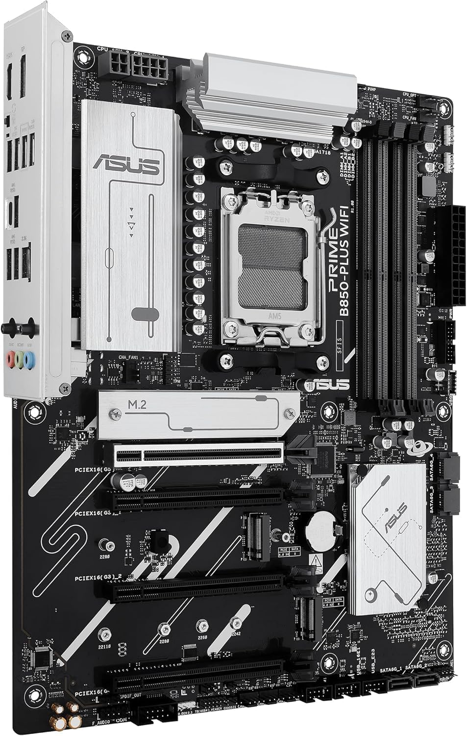 ASUS PRIME B850-PLUS WIFI Motherboard – AM5 Socket, B850 Chipset, USB 10G, WiFi, Aura Sync RGB