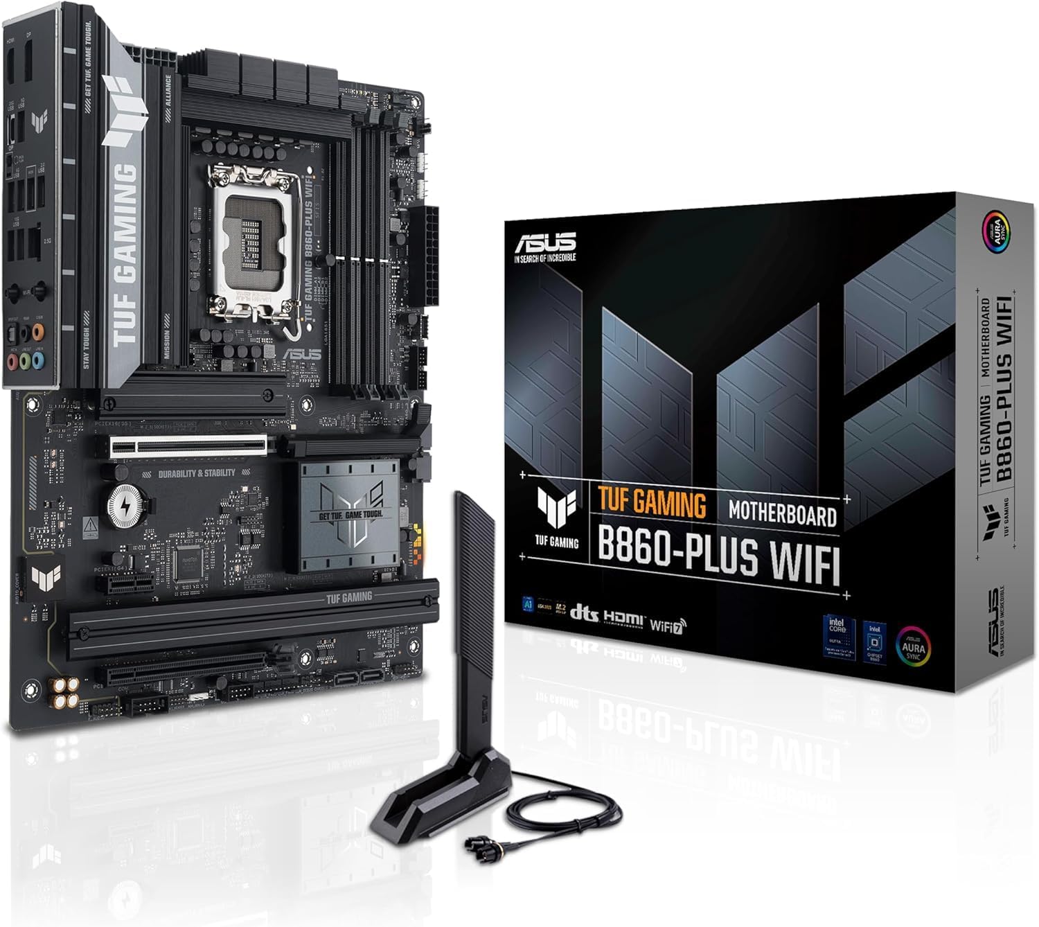 ASUS TUF Gaming B860-Plus WiFi Motherboard – LGA1851 Socket, B860 Chipset, ATX