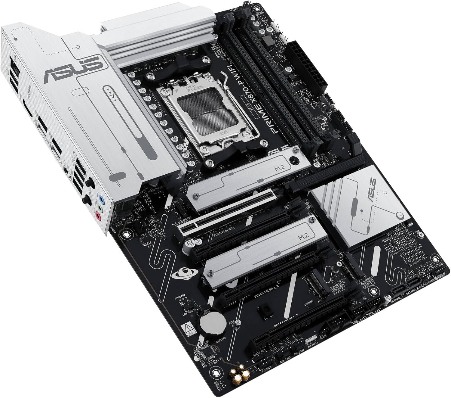 ASUS Prime X870-P WiFi Motherboard – AMD AM5 Socket, X870 Chipset, PCIe 5.0, USB4, Wi-Fi 7, Aura Sync RGB