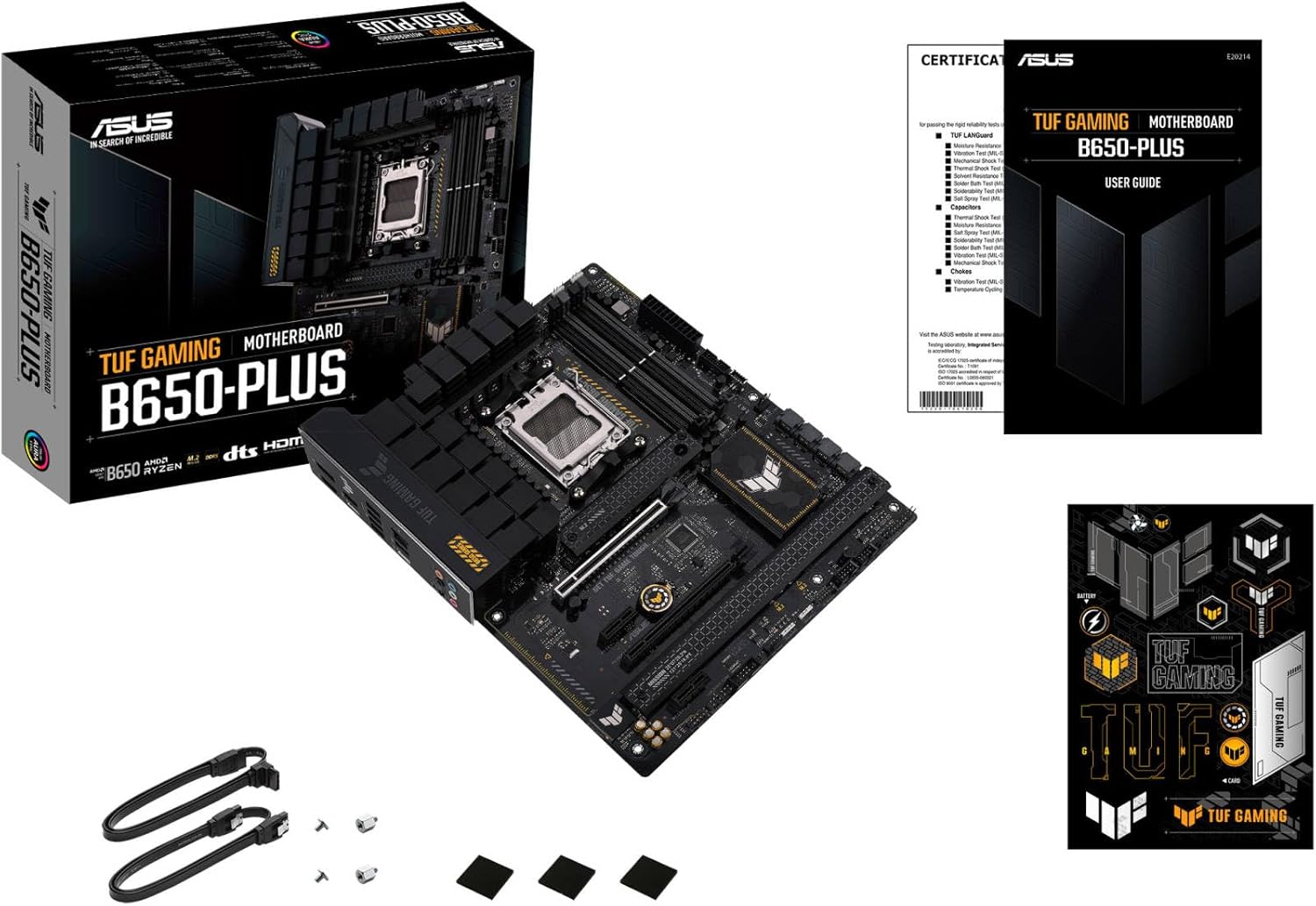 ASUS TUF Gaming B650-Plus Motherboard – AMD AM5 Socket, B650 Chipset, USB 3.2 Gen 2x2