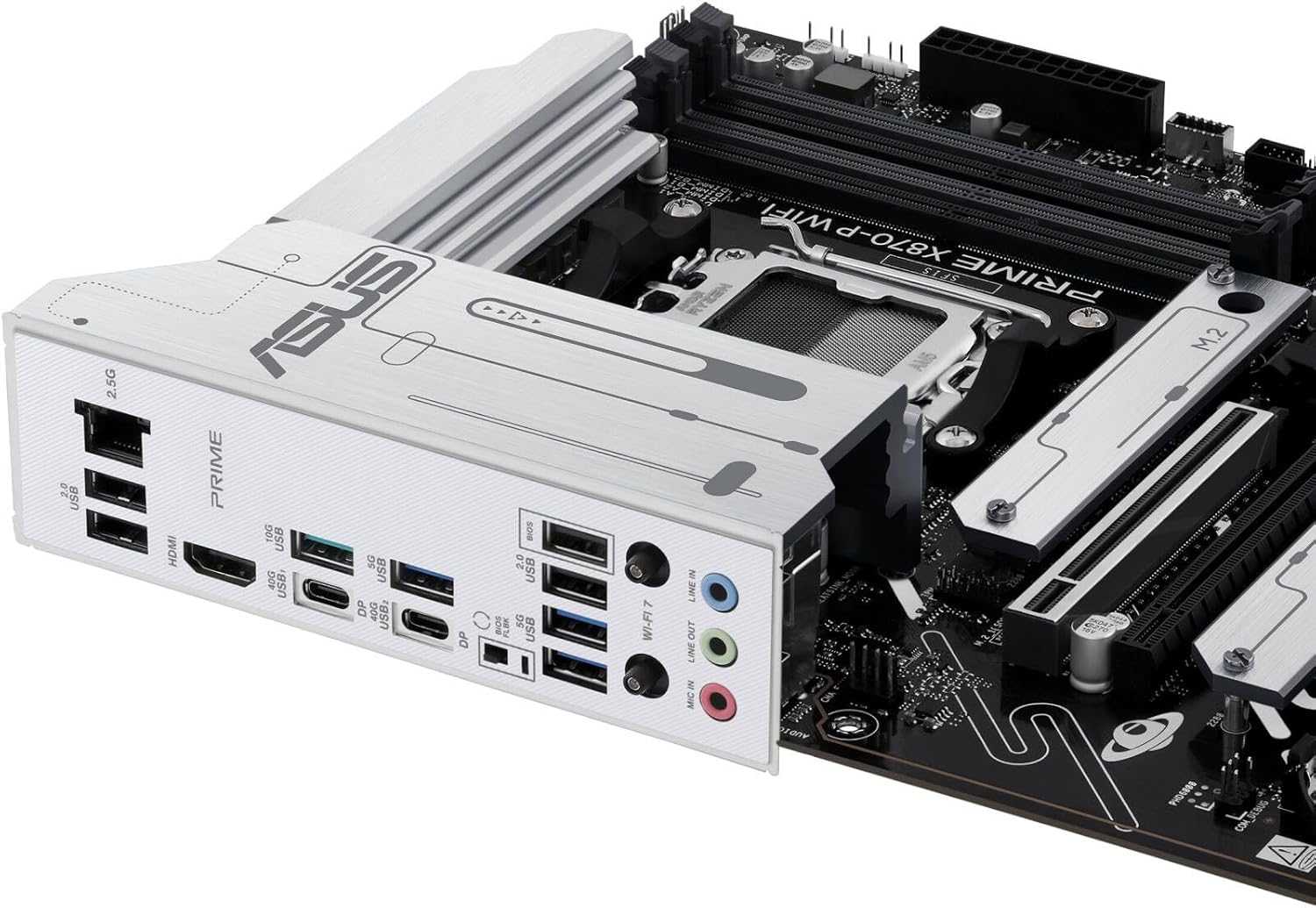 ASUS Prime X870-P WiFi Motherboard – AMD AM5 Socket, X870 Chipset, PCIe 5.0, USB4, Wi-Fi 7, Aura Sync RGB