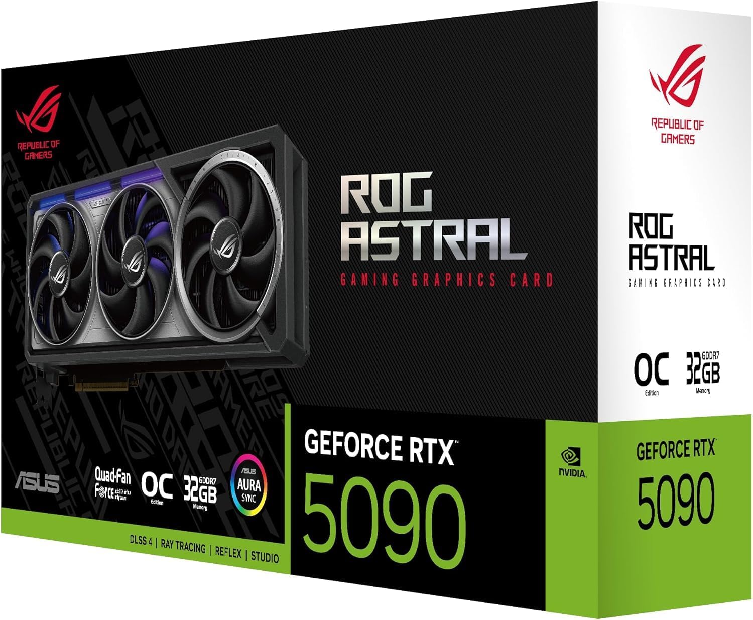 ASUS ROG Astral GeForce RTX 5090 Gaming Graphics Card – 32GB GDDR7, Liquid Cooling, PCIe 5.0, Ray Tracing, Aura Sync