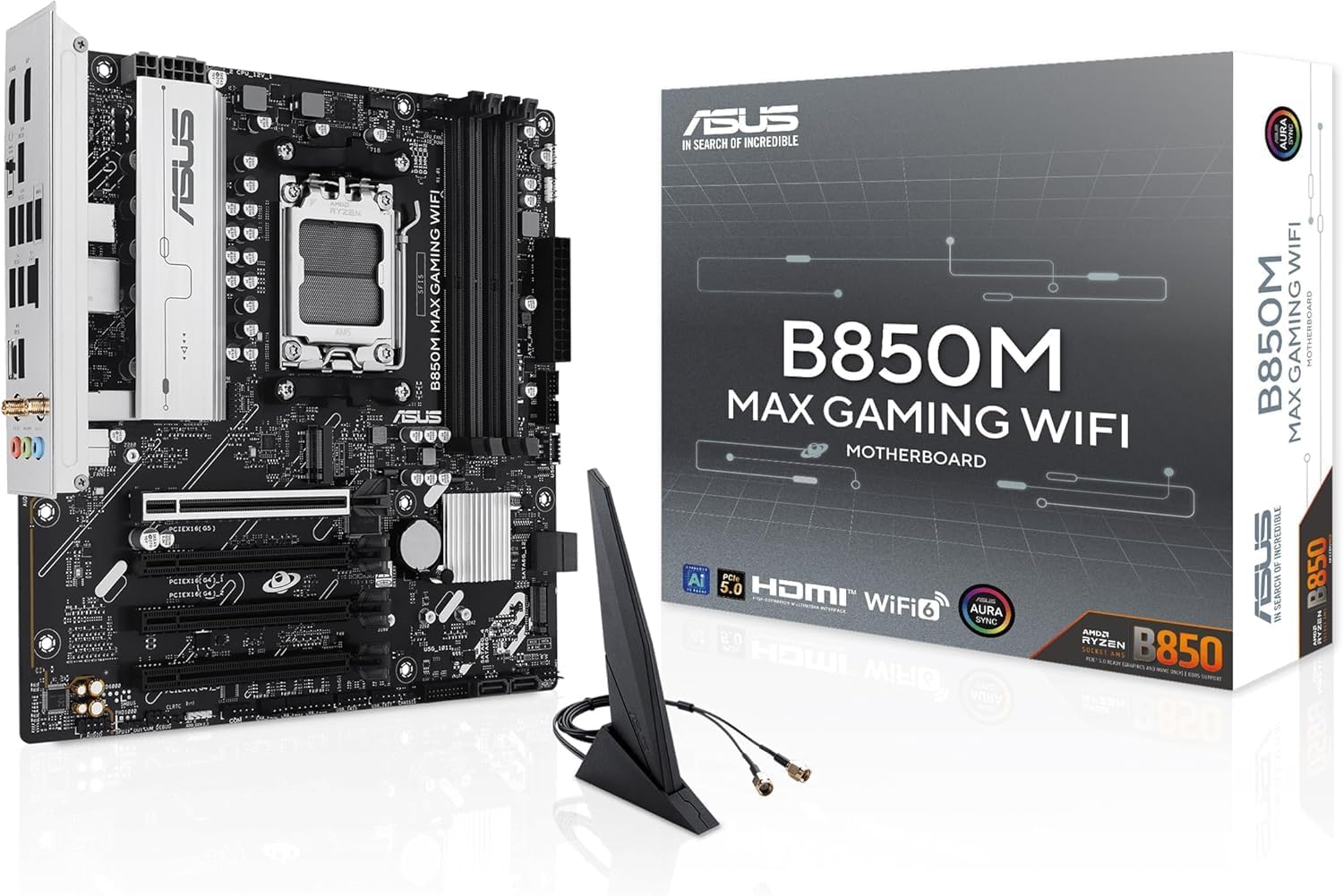 ASUS TUF GAMING B850M-E WIFI Motherboard – Socket AM5, B850 Chipset, WiFi, Micro-ATX