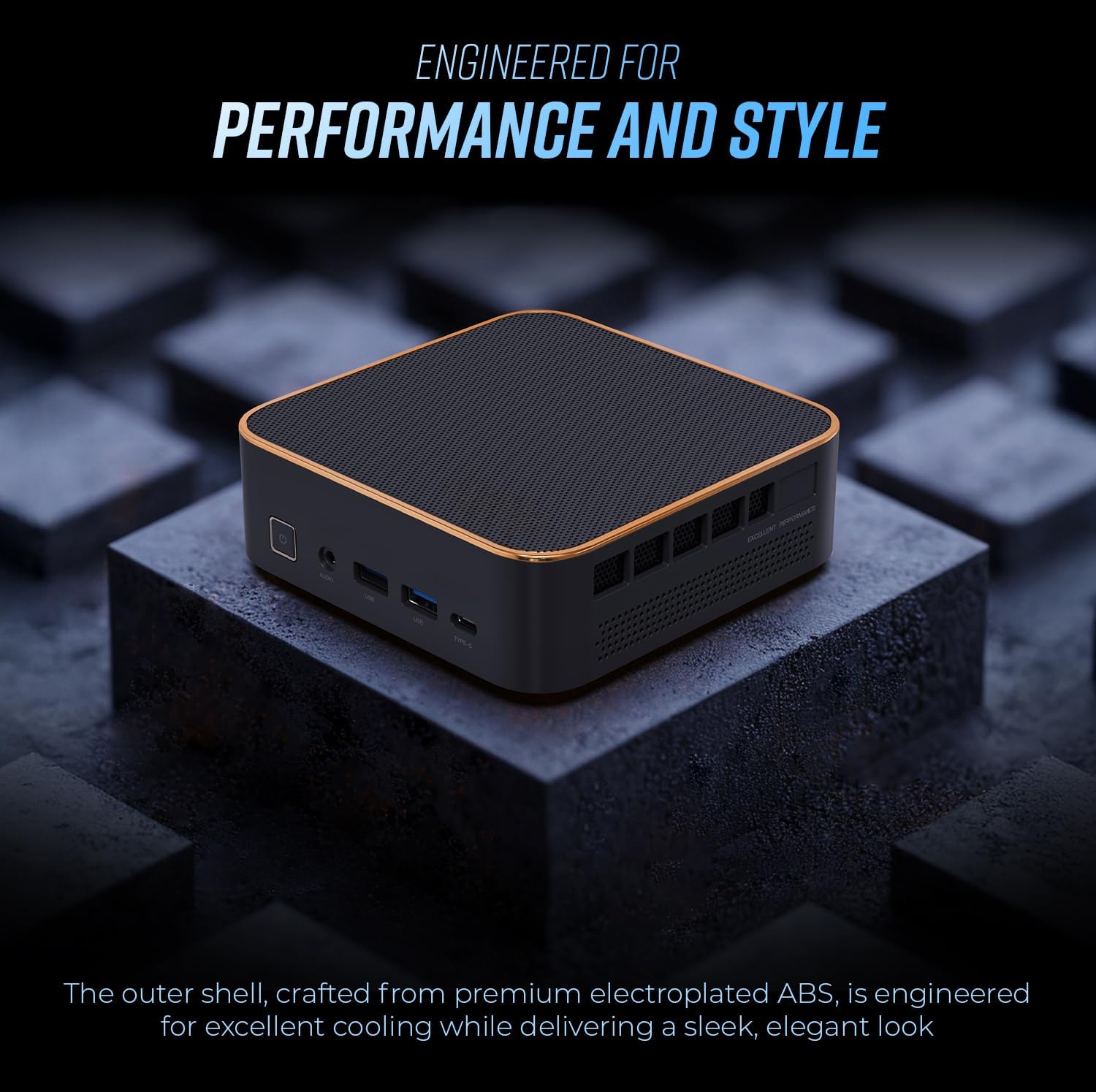 First Wave MicroStorm M5 Mini PC – Intel Core i5-12450H, DDR5 RAM, SSD, Mini Desktop PC with USB-C, Triple 4K Display, Ethernet RJ45, WiFi 6, BT 5.2, VESA Monitor Mount, Perfect for Office & Home