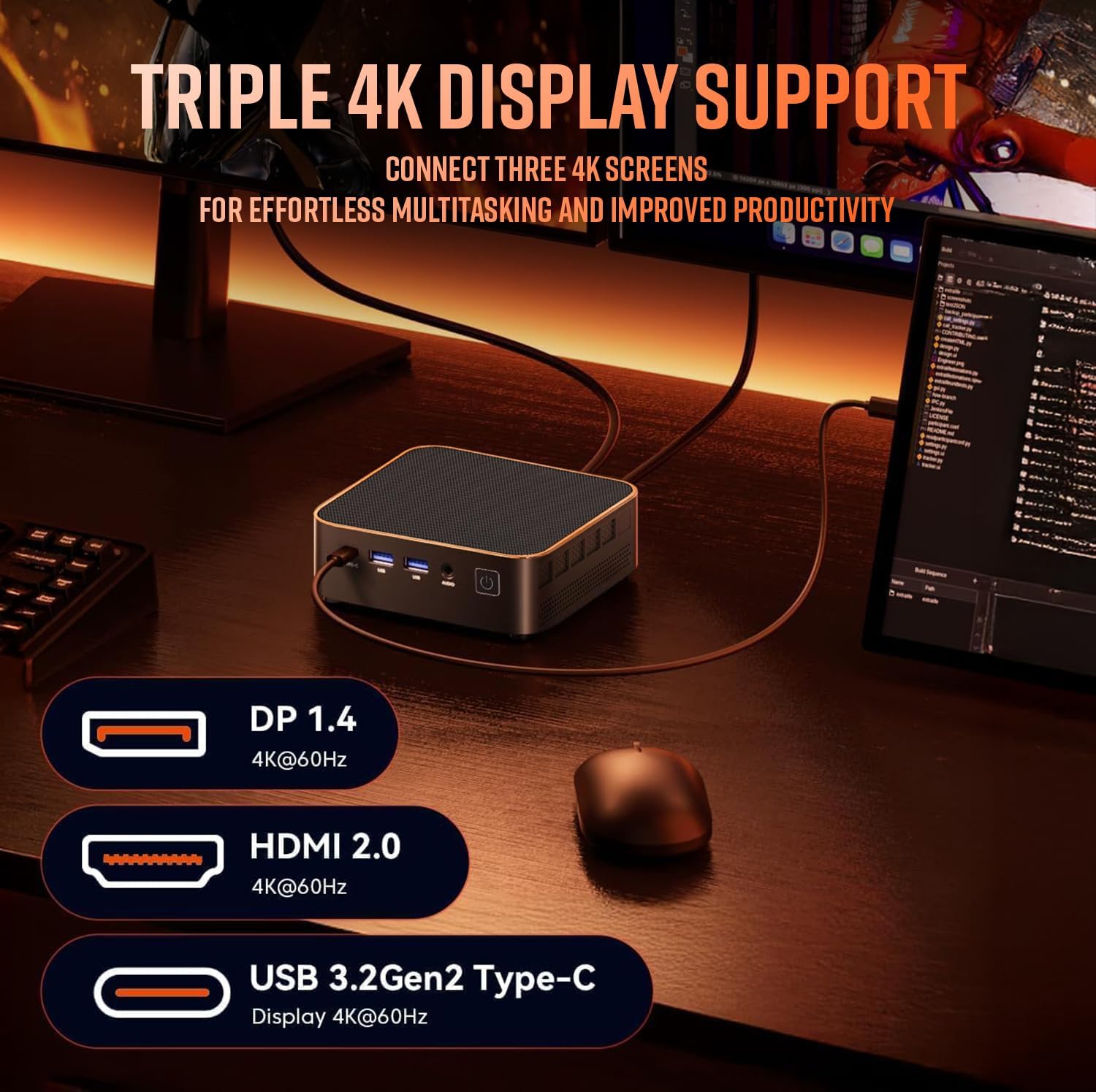 First Wave MicroStorm M7 Mini PC – Intel Core i7-13620H, 8GB RAM, 512GB SSD, Mini Desktop PC with USB-C, Triple 4K Display, Ethernet RJ45, WiFi 6, BT 5.2, VESA Monitor Mount, Perfect for Office & Home