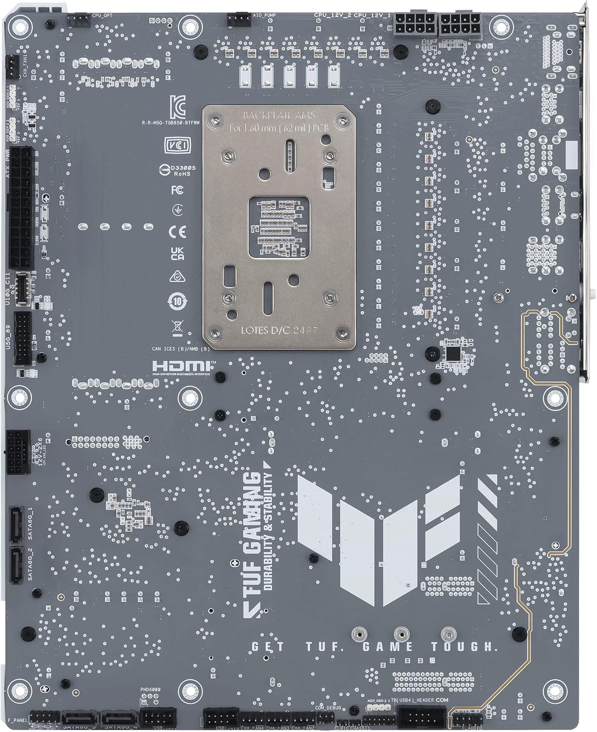 ASUS TUF Gaming B850-BTF WiFi Motherboard – AMD AM5 Socket, B850 Chipset, USB 20G, Wi-Fi 7, Aura Sync RGB, BTF