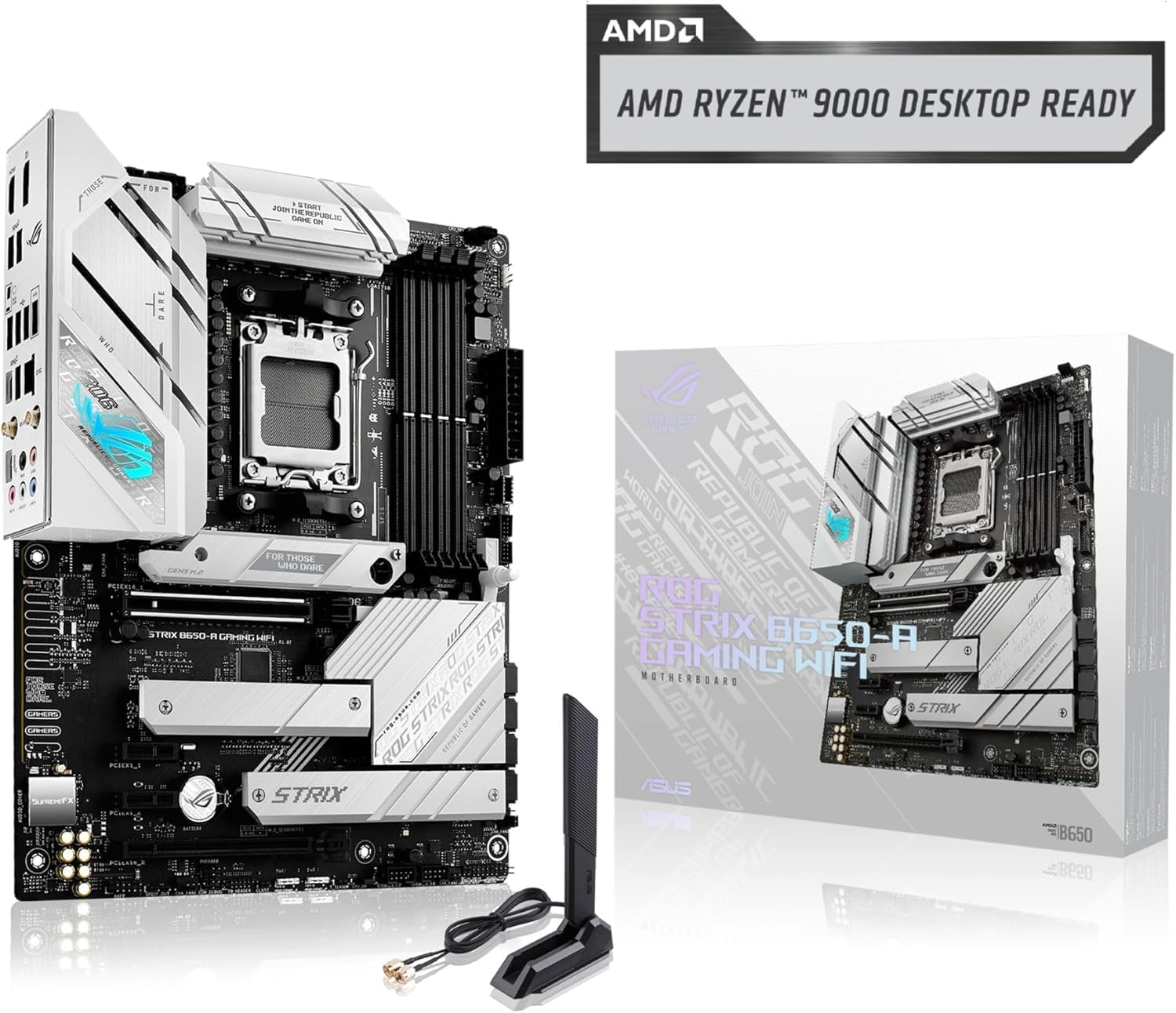 ASUS ROG Strix B650-A Gaming WiFi Motherboard – AMD AM5 Socket, B650 Chipset, USB 3.2 Gen 2