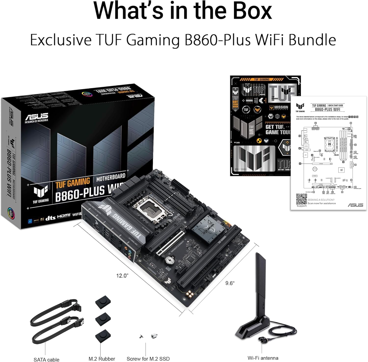 ASUS TUF Gaming B860-Plus WiFi Motherboard – LGA1851 Socket, B860 Chipset, ATX