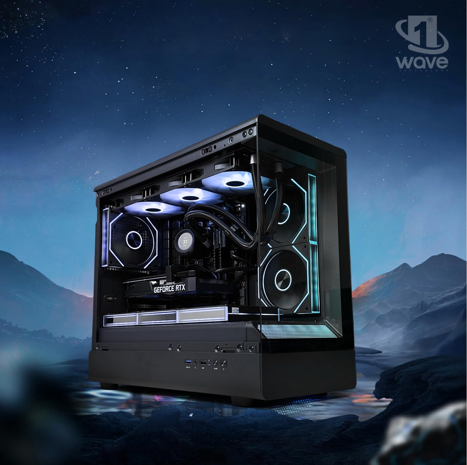 First Wave WildForge Gaming PC – Intel i7-13700F, 8GB RTX 5060 Graphics Graphics, 16GB DDR5 RGB RAM, 1TB NVMe SSD, WiFi, ARGB Intelligent Cooling, Win 1 Pro, 2Y Warranty – High-Performance Desktop