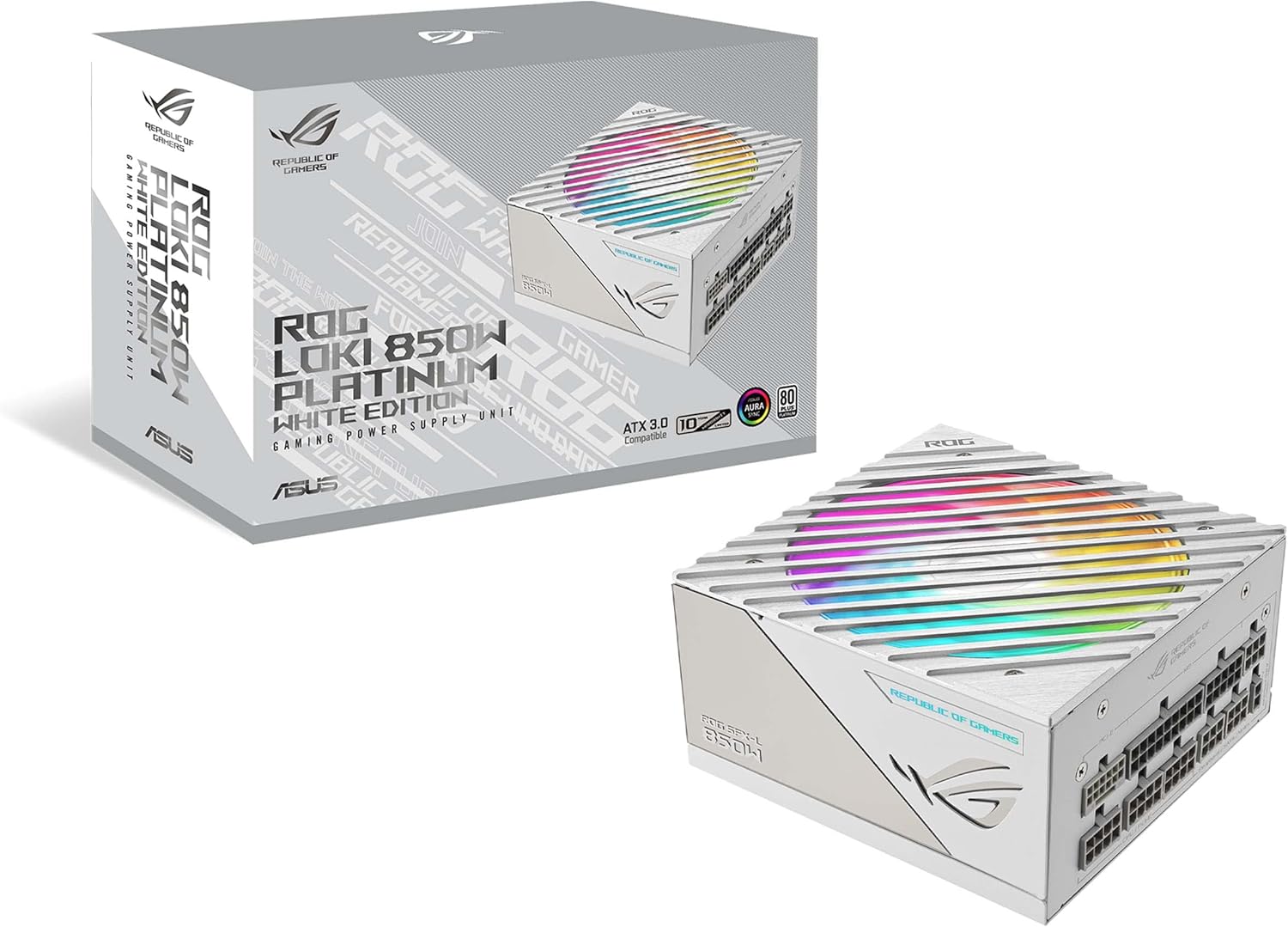 ASUS Prime AP-850G 850?W Gold Power Supply – Black/White, Fully Modular, ATX?3.0