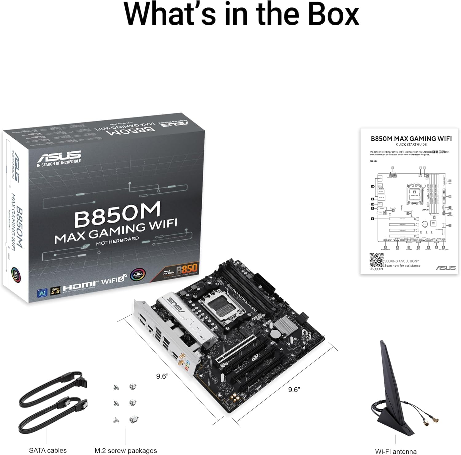 ASUS TUF GAMING B850M-E WIFI Motherboard – Socket AM5, B850 Chipset, WiFi, Micro-ATX