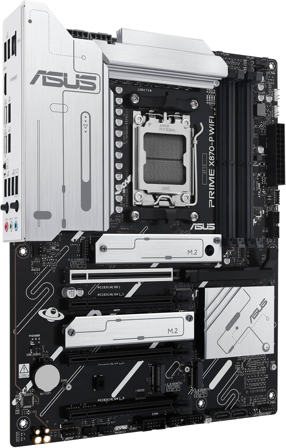 ASUS Prime X870-P WiFi Motherboard – AMD AM5 Socket, X870 Chipset, PCIe 5.0, USB4, Wi-Fi 7, Aura Sync RGB