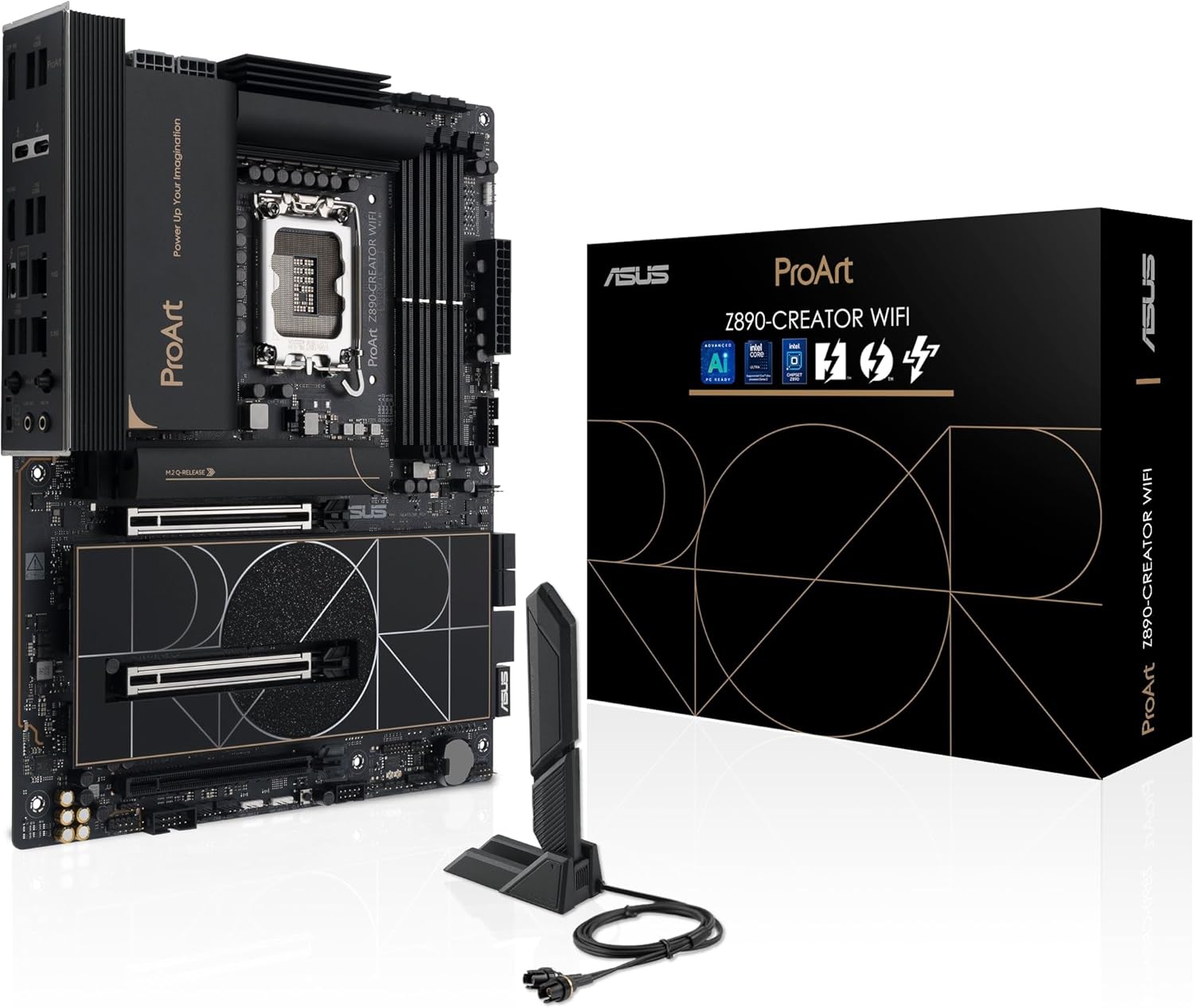ASUS ROG MAXIMUS Z890 HERO-AE – ATX Intel LGA 1851 Motherboard with DDR5-9200+ OC, Dual PCIe 5.0 x16, Wi-Fi 7, 10Gb Ethernet, Thunderbolt™ 4, 6 M.2 Slots, ROG DIMM.2, AI Overclocking & SupremeFX ALC4082 Audio