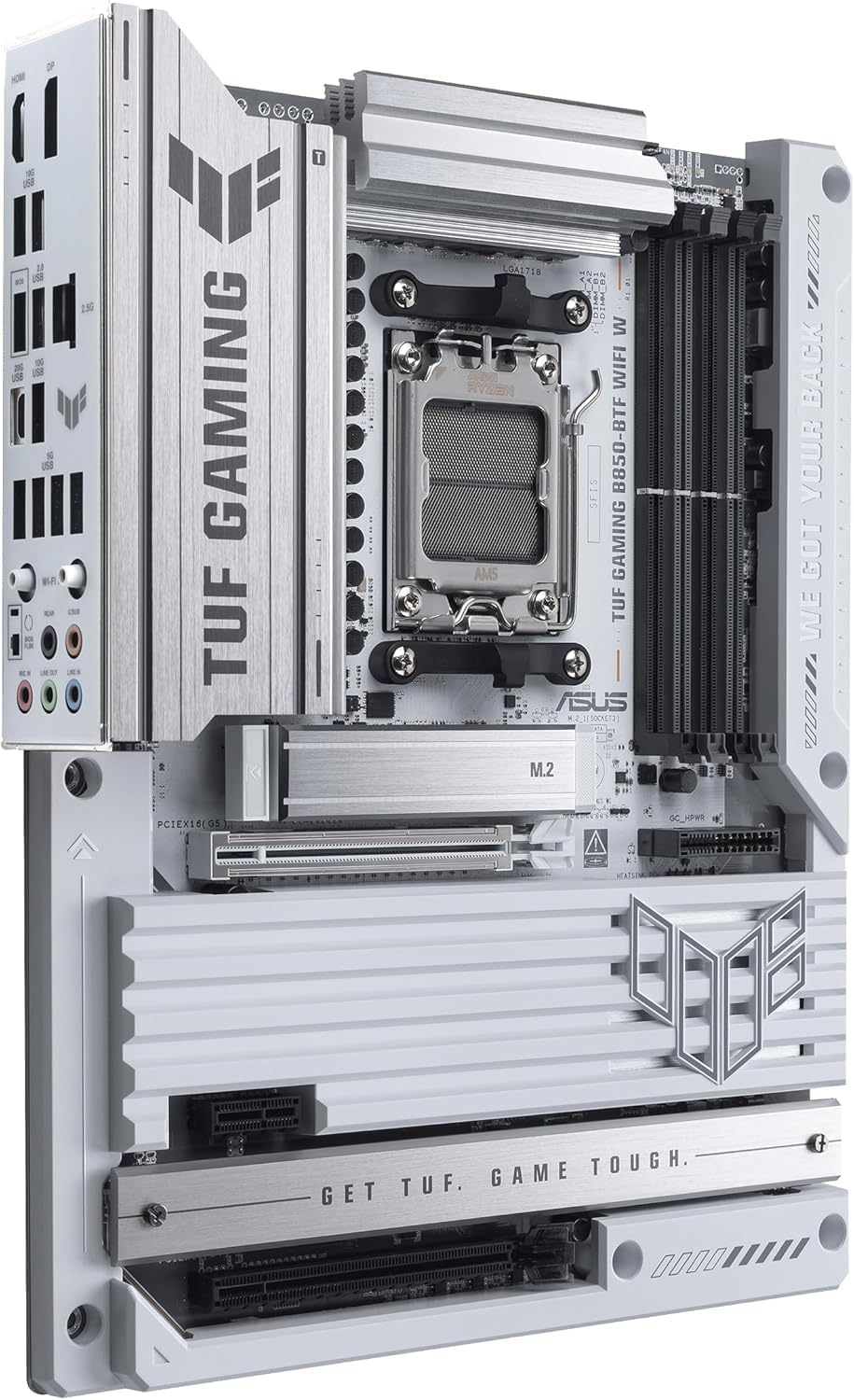 ASUS TUF Gaming B850-BTF WiFi Motherboard – AMD AM5 Socket, B850 Chipset, USB 20G, Wi-Fi 7, Aura Sync RGB, BTF