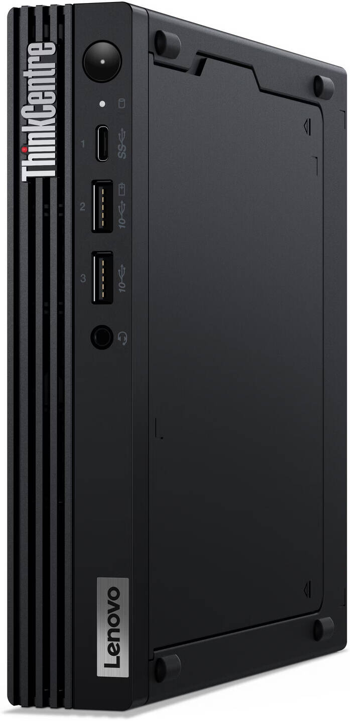 Lenovo ThinkCentre M70q Gen 4 Desktop Computer, Intel Core i5-13400T, 8GB RAM, 512GB SSD, Intel UHD Graphics 730, USB English (UK) & Mouse, FreeDOS, Black | 12E3003EGP