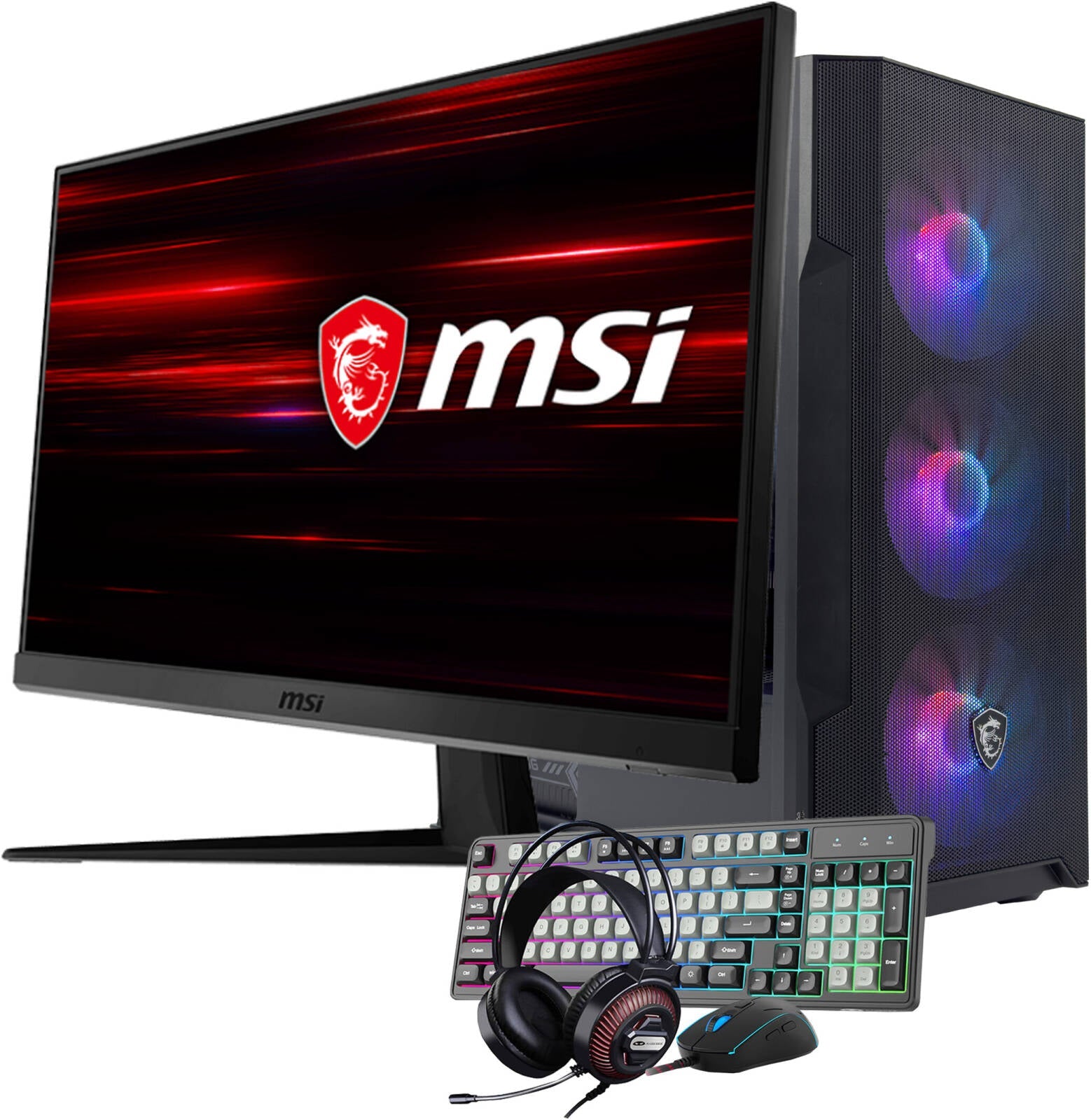 MATREXX Gaming PC - Intel Core i7 14700K 20 Cores 28 Threads, Nvidia RTX 4060 Ti 8GB, 32GB DDR5 RAM 6400MHz, 1TB SSD Gen 4, 750W 80 PLUS PSU, 23.8 Inch 144Hz Monitor, MageGee 3in1 Combo