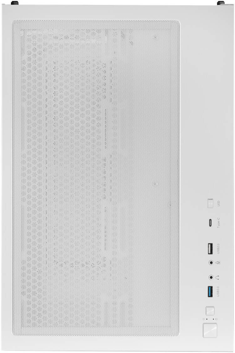 GALAX HOF ALLSYNQ White Mid-Tower ATX Gaming PC Case – Tempered Glass Side Panel, Pre-Installed 4 ARGB Fans, Dual-Chamber Layout, Supports 360 mm Radiator & High-End GPU Builds