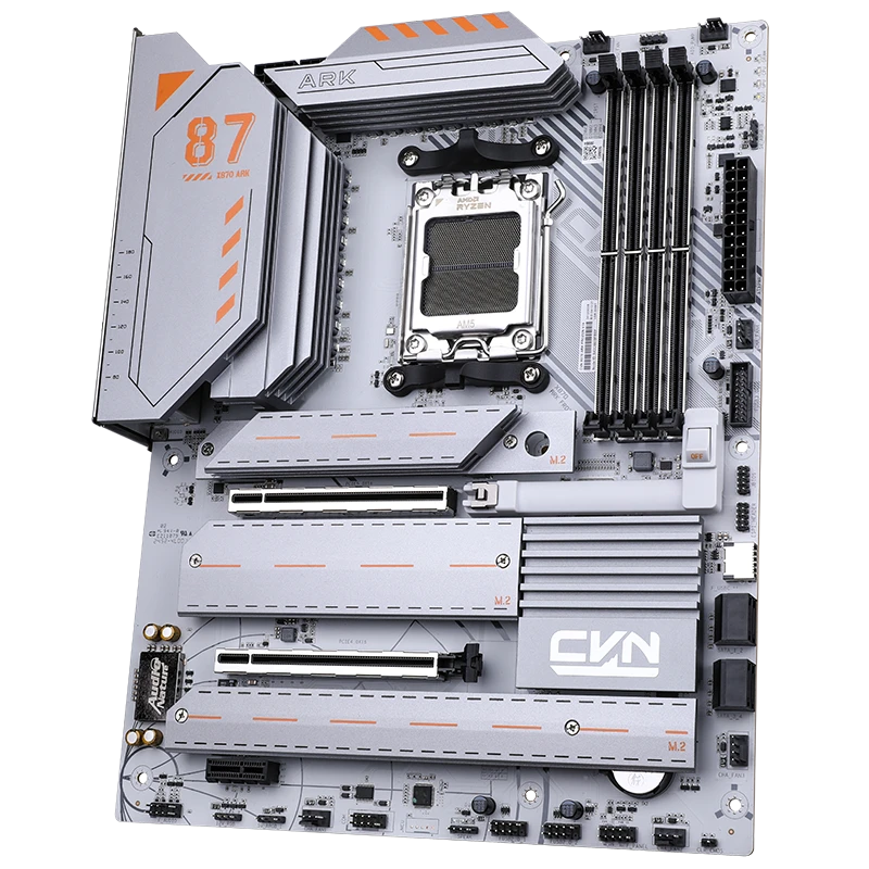Colorful CVN X870 ARK FROZEN V14 ATX Motherboard – AMD X870, AM5 Socket, DDR5, PCIe 5.0, M.2 Slots, WiFi 6, High-Performance Gaming & Overclocking Board
