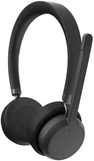 Lenovo Wireless Stereo Headset, Bluetooth 5.3, 640 mAh Capacity, 40 mm Drivers USB Digital Audio, 32 Ohm Impedance, Professional Call Performance, Black | 4XD1Q30302