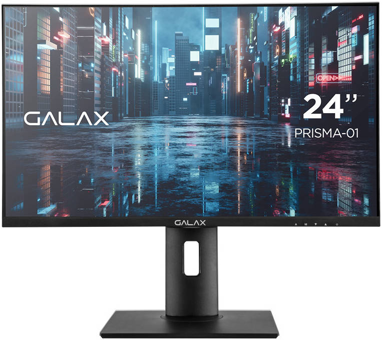 GALAX PRISMA-01 24″ FHD VA Monitor – 1920×1080, 75Hz Refresh, USB-C with 65W Power Delivery, G-SYNC Compatible, Eye-Care Flicker-Free