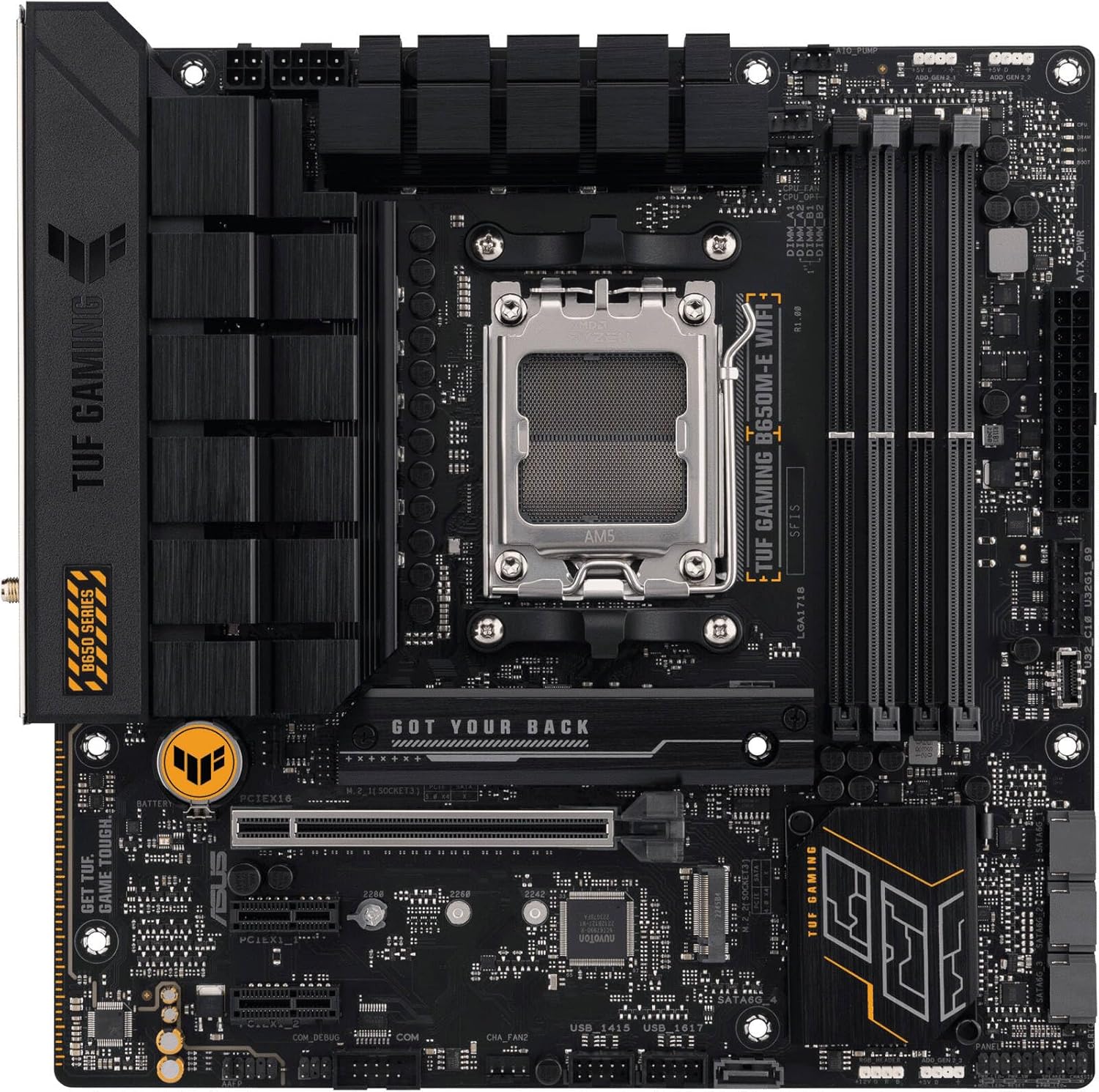 ASUS TUF Gaming B650M-E WiFi Motherboard – AMD AM5 Socket, B650 Chipset, USB 3.2 Gen 2, Micro-ATX
