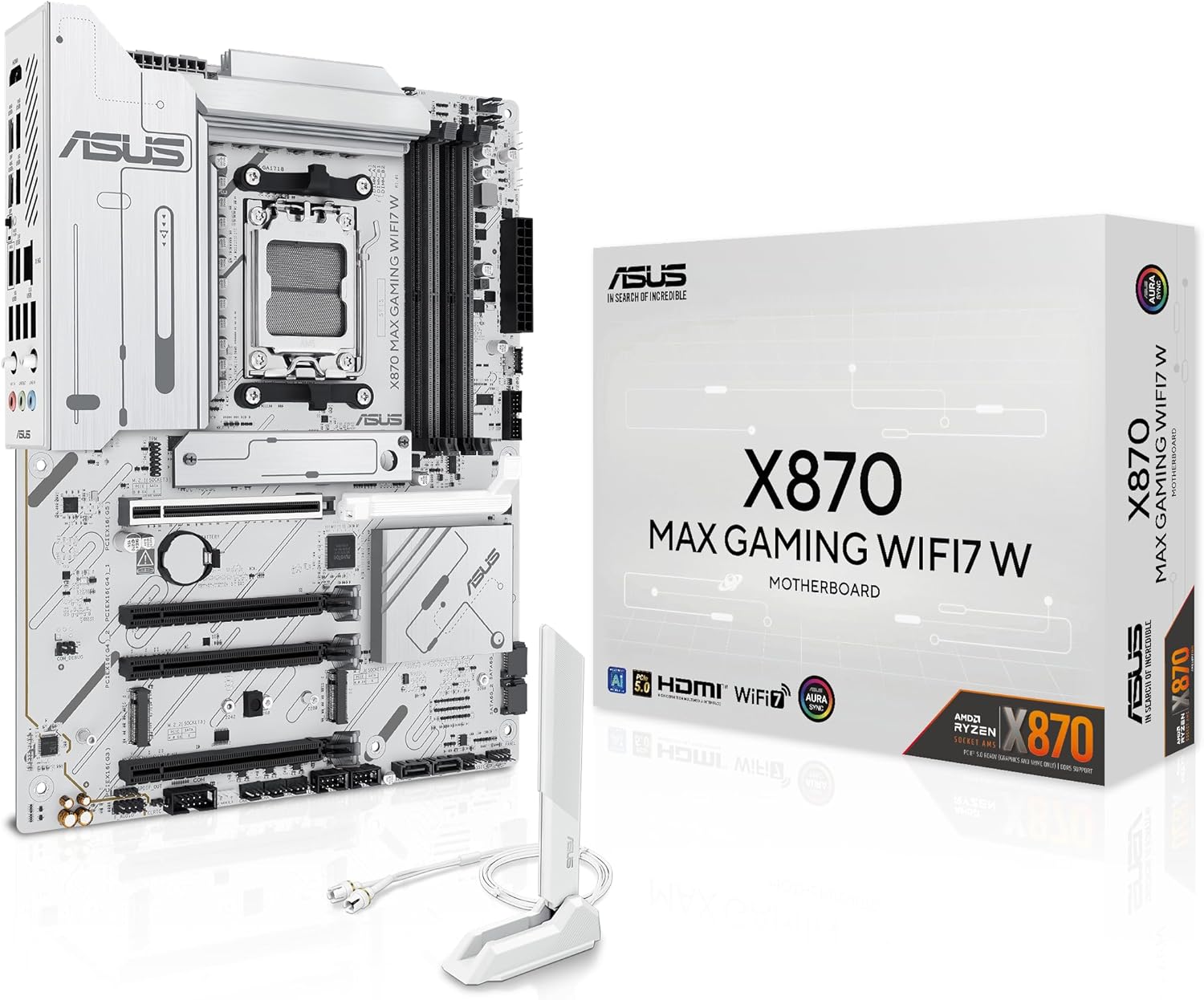 ASUS TUF Gaming X870E-Plus WiFi7-AE – Durable ATX AM5 Motherboard with DDR5-8600 OC, PCIe 5.0, WiFi 7, USB 4.0, Military-Grade Components & Advanced Cooling