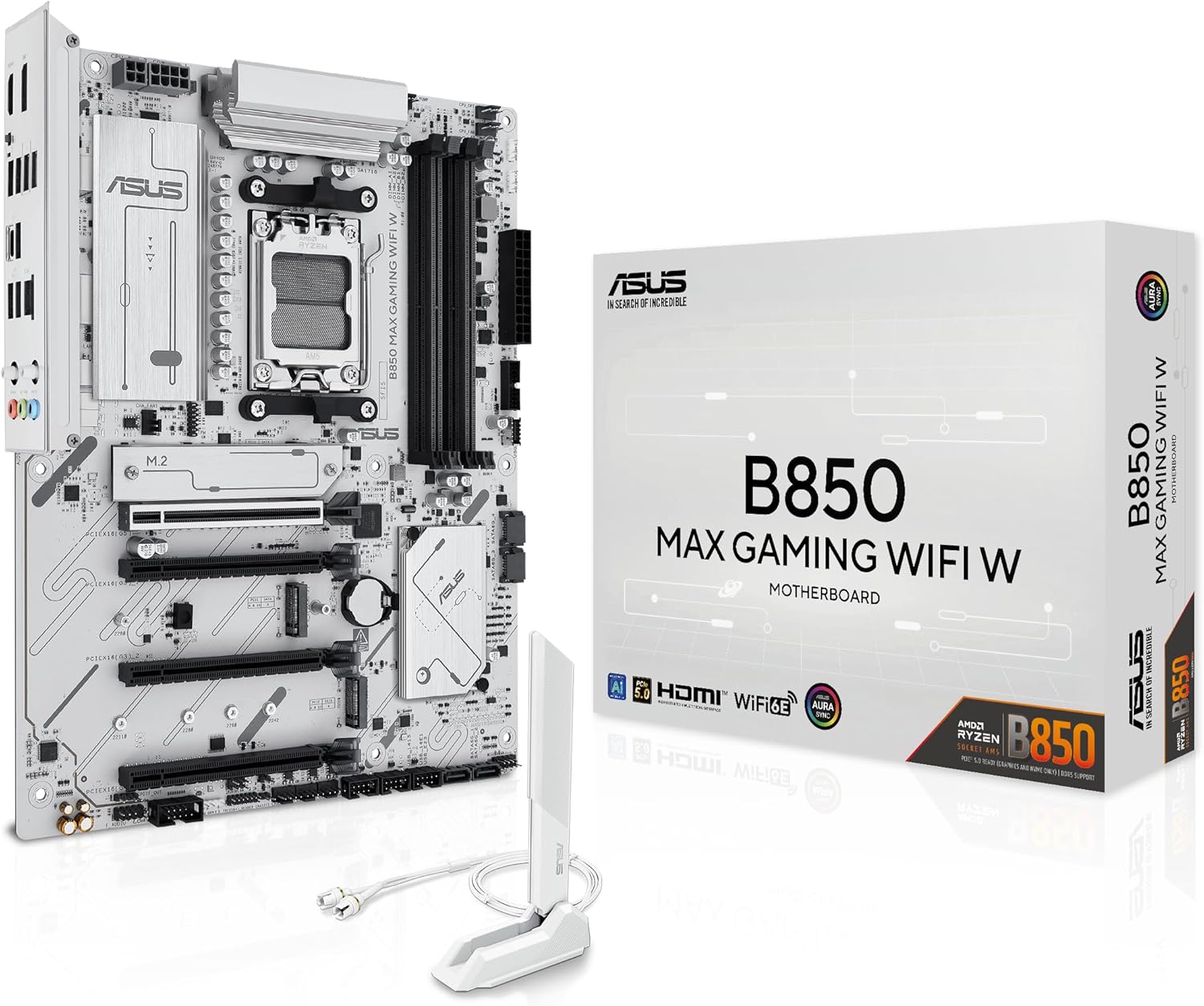 ASUS TUF Gaming B850M-Plus-AE   Robust Micro-ATX AM5 Motherboard with DDR5-8000+ OC, PCIe 5.0, USB 4.0, Military-Grade Components & Efficient Cooling